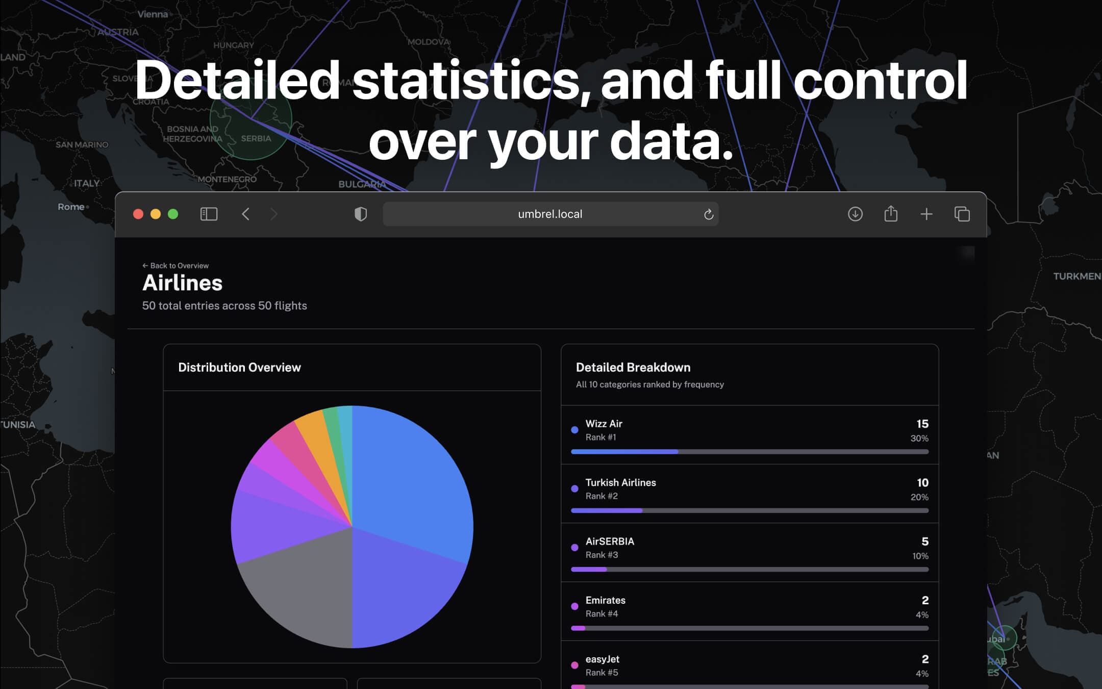 Screenshot 2 of AirTrail app on Umbrel App Store