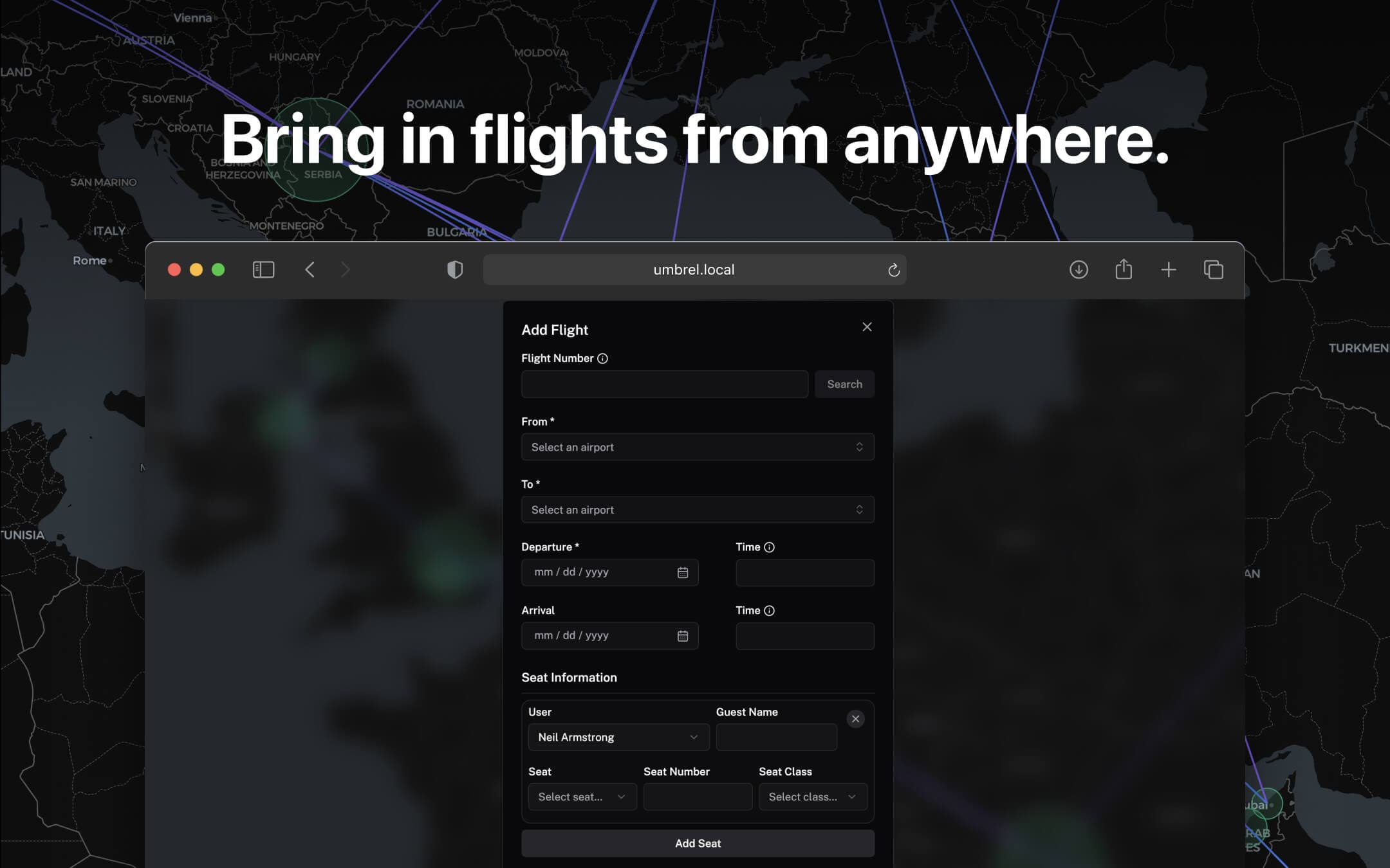 Screenshot 3 of AirTrail app on Umbrel App Store