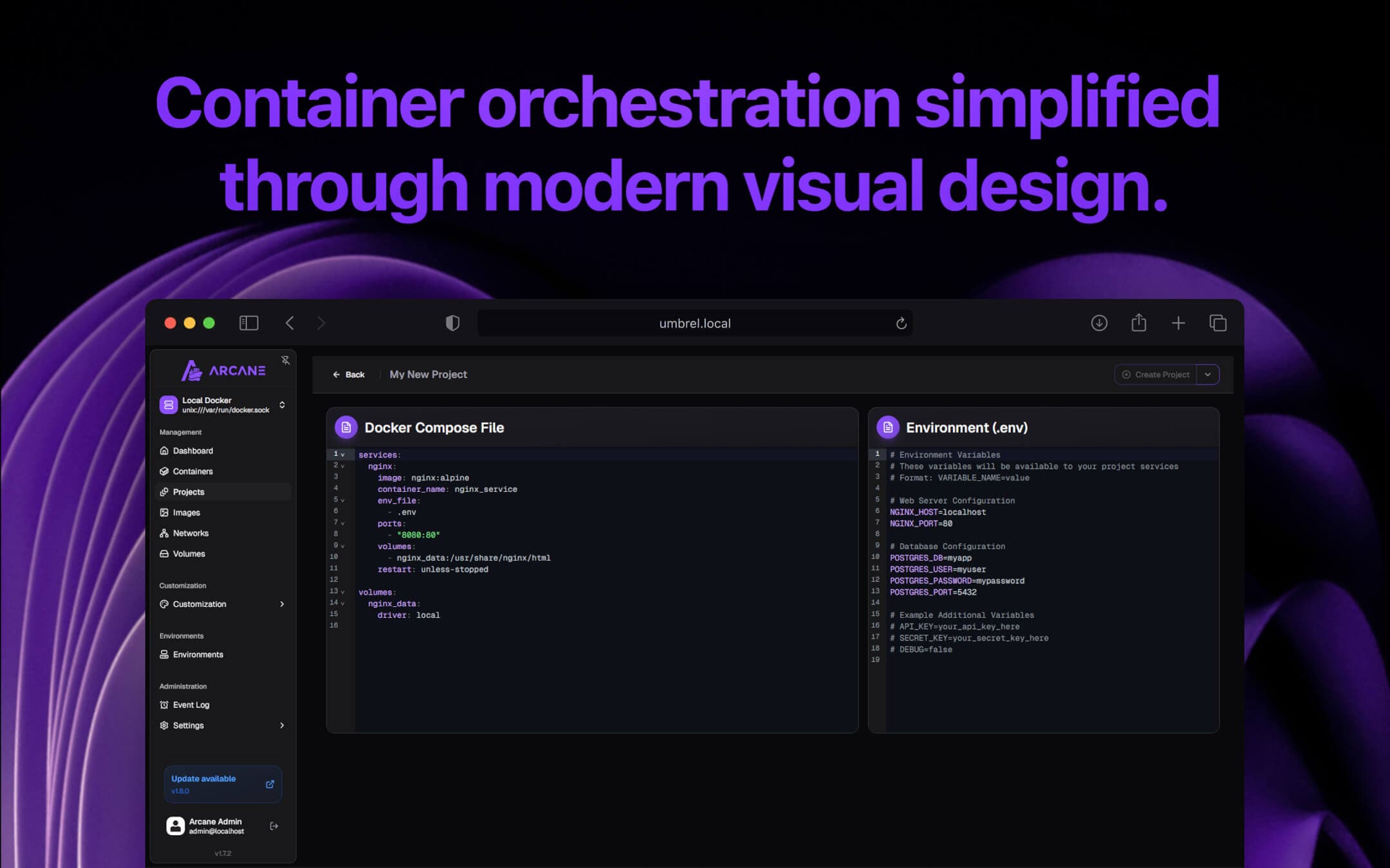 Screenshot 4 of Arcane app on Umbrel App Store