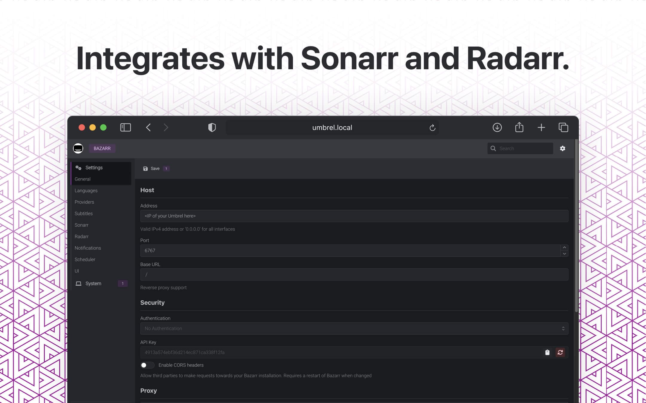 Screenshot 2 of Bazarr app on Umbrel App Store