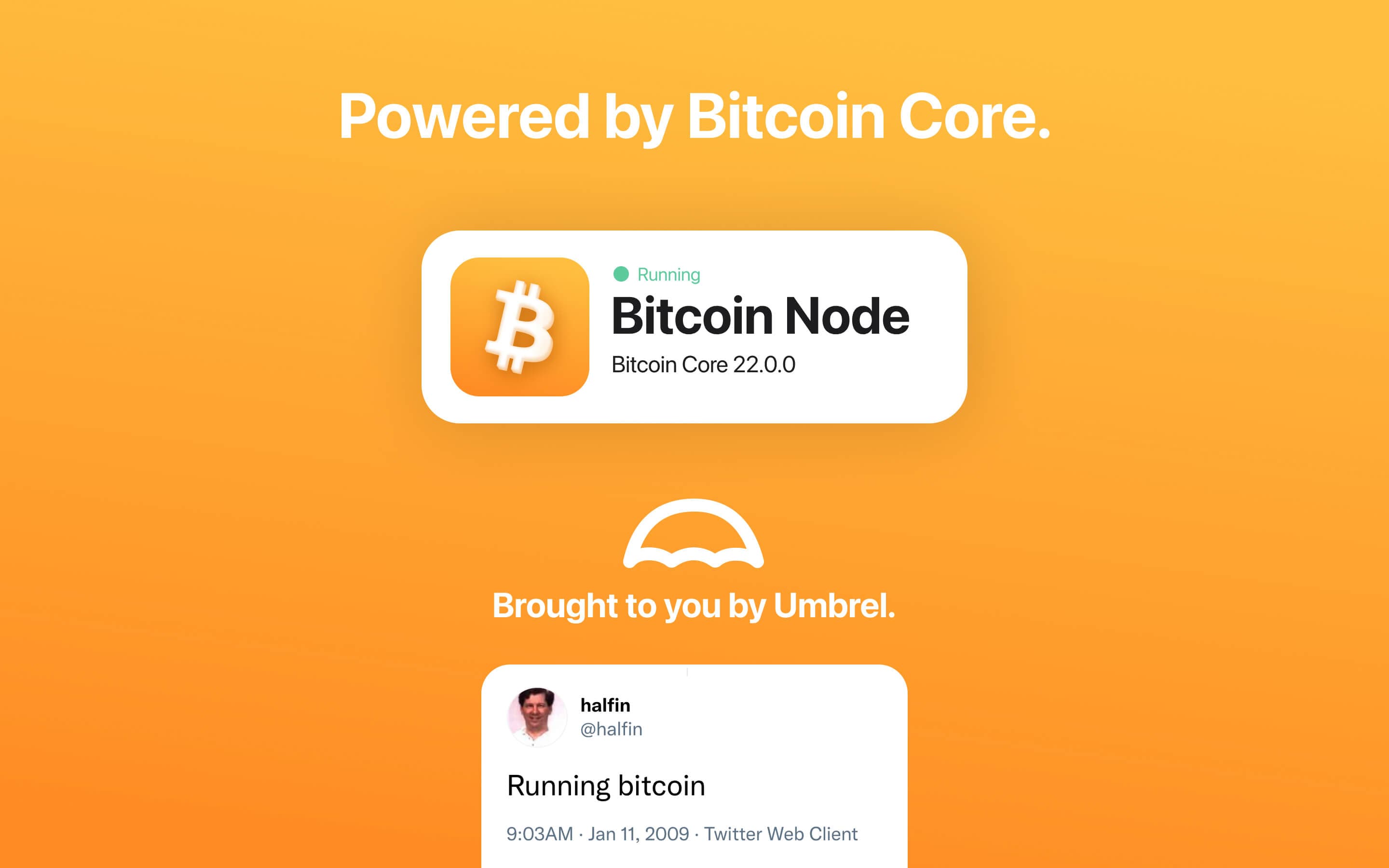 Bitcoin node umbrel app store