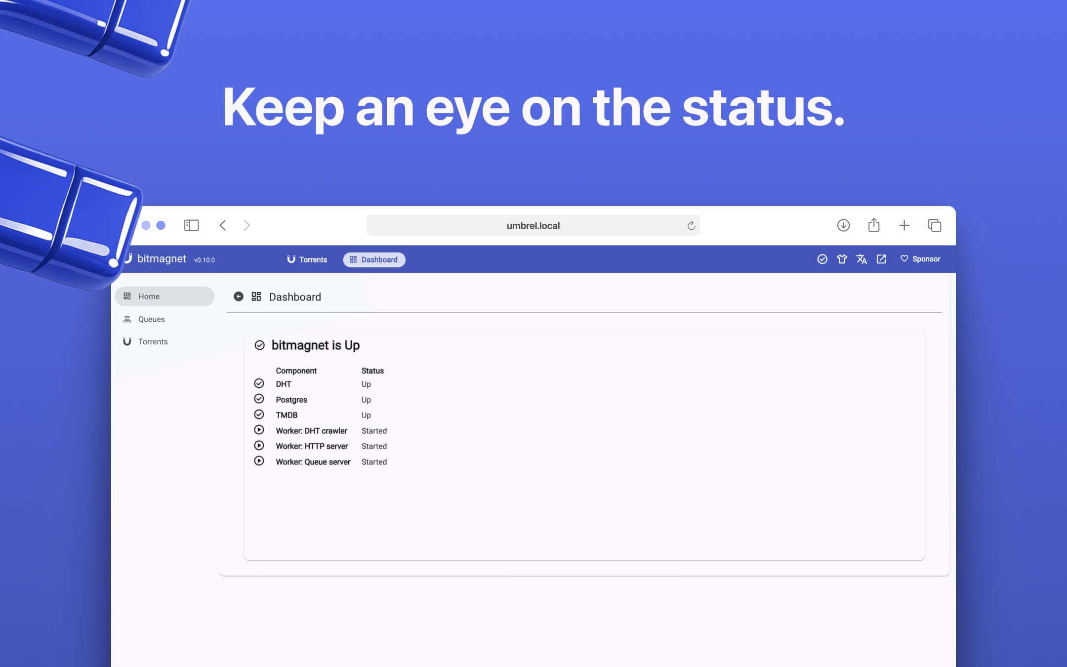 Screenshot 3 of Bitmagnet app on Umbrel App Store