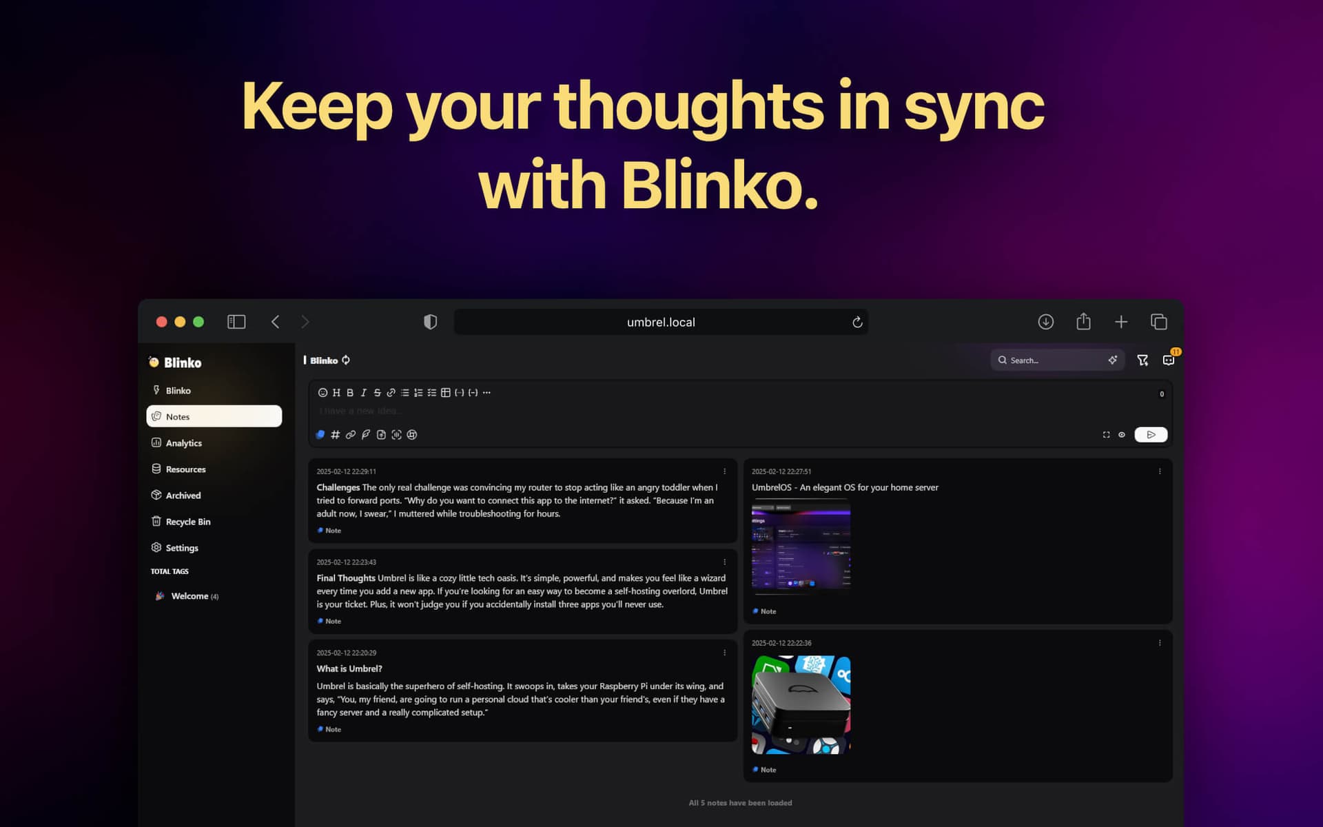 Blinko | Umbrel App Store