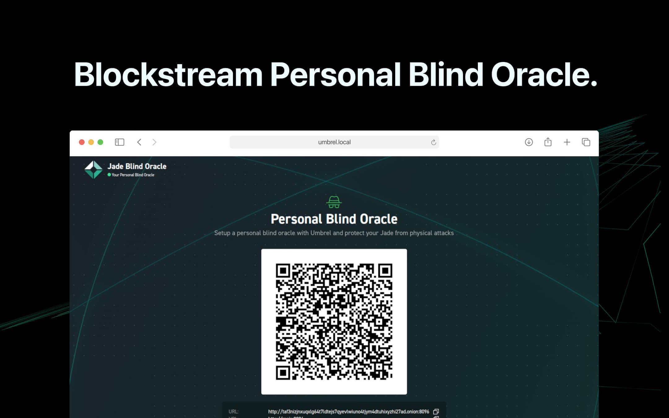 Screenshot 1 of Blockstream Blind Oracle app on Umbrel App Store