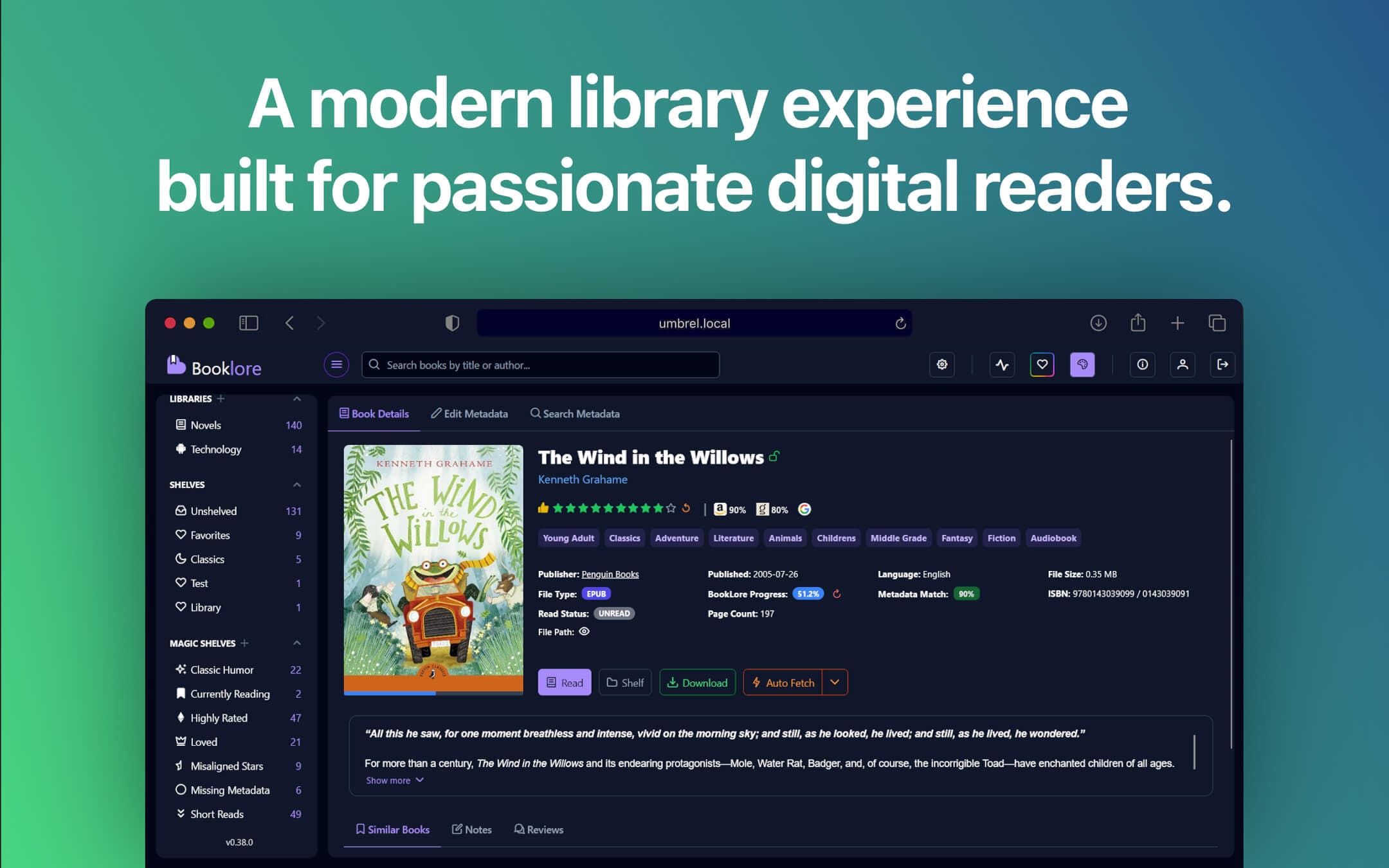 Screenshot 3 of BookLore app on Umbrel App Store