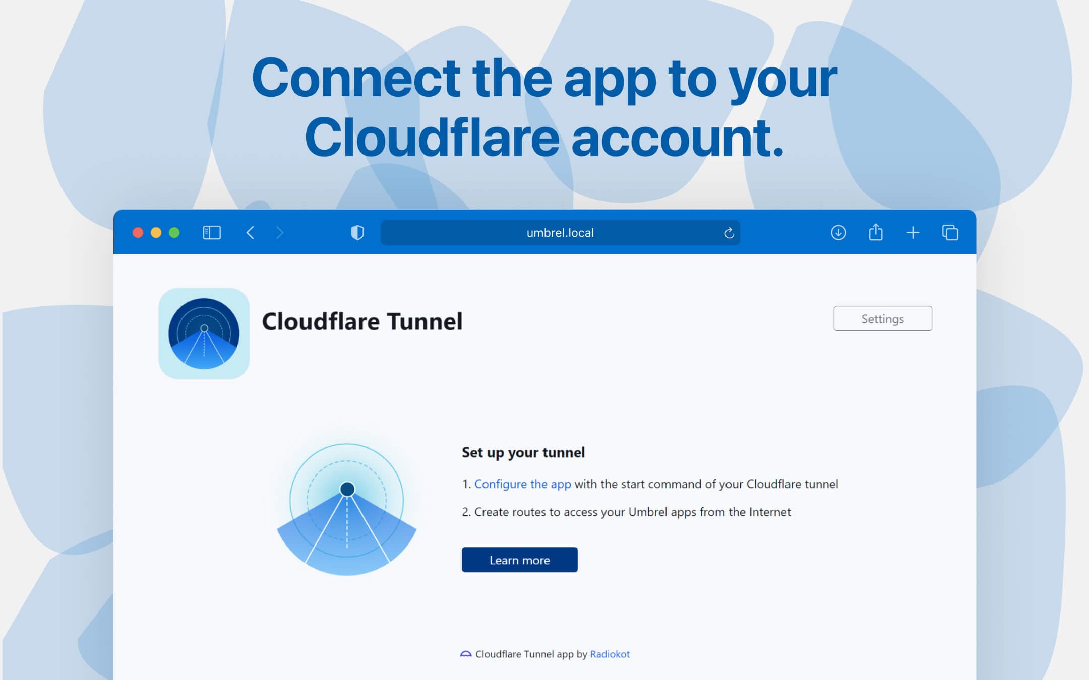 Screenshot 2 of Cloudflare Tunnel app on Umbrel App Store