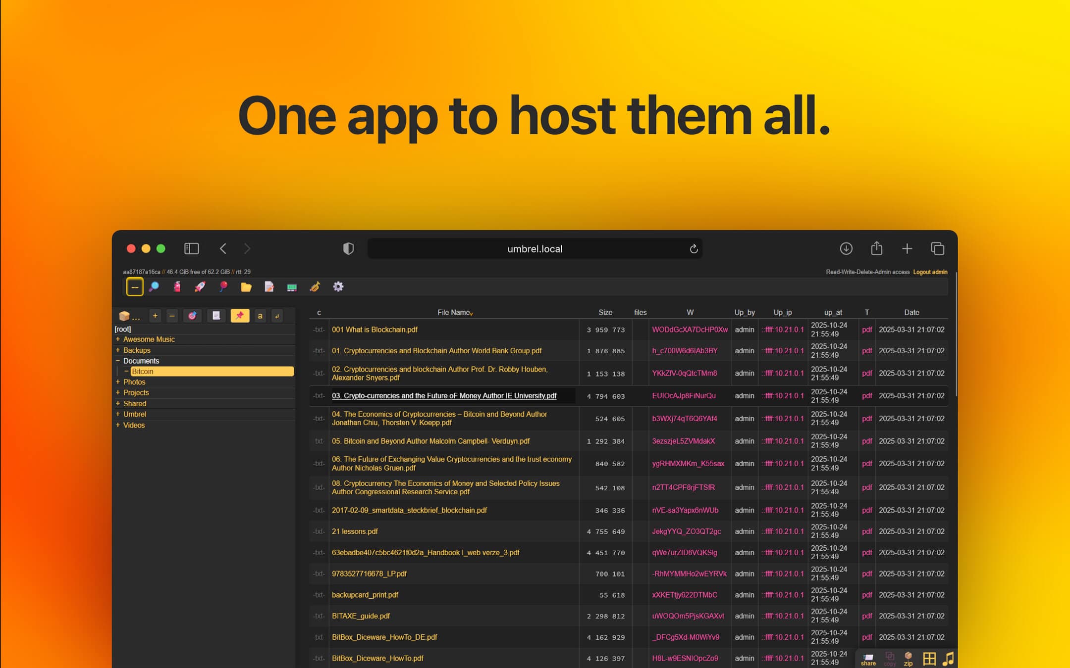 Screenshot 1 of copyparty app on Umbrel App Store