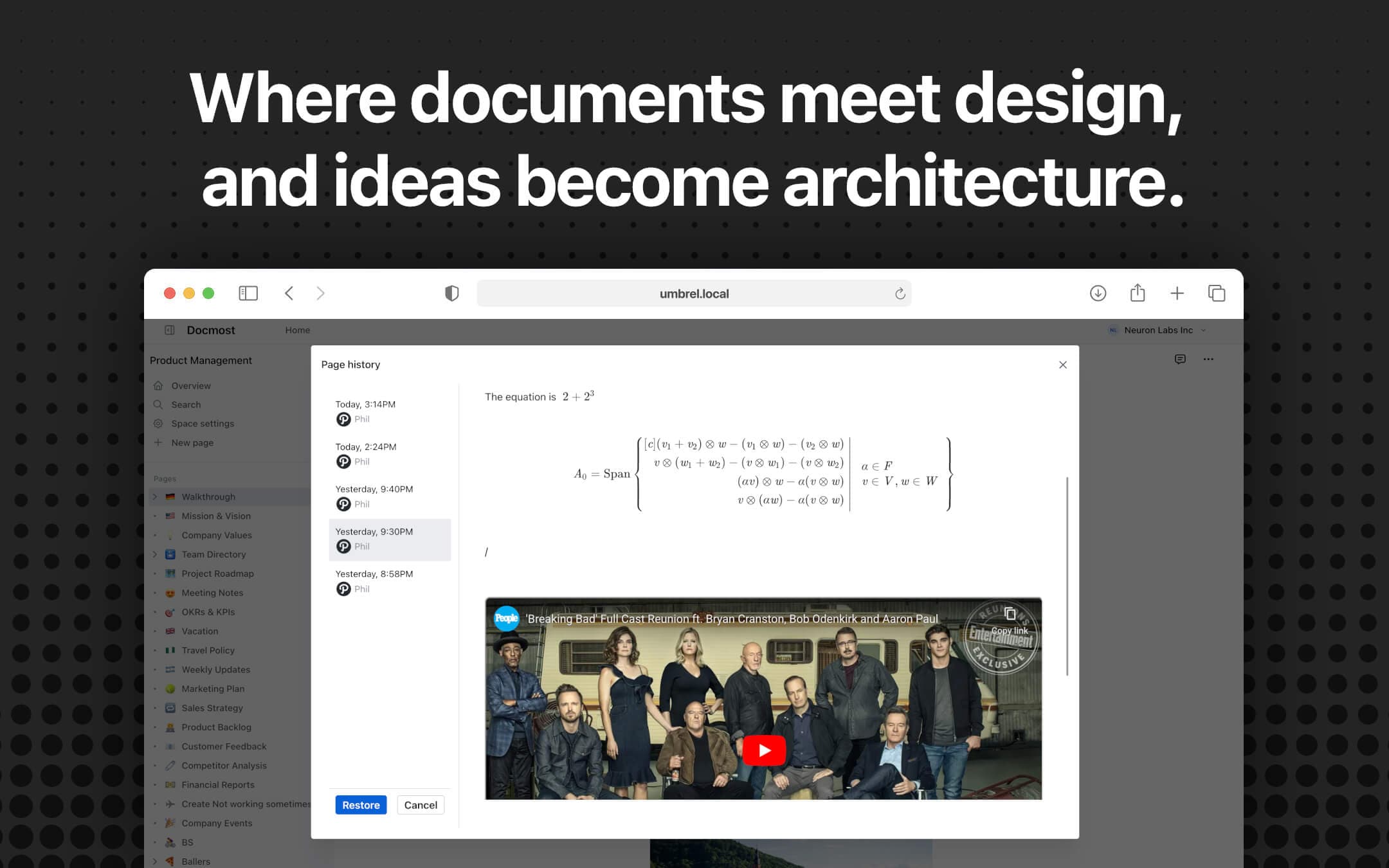 Screenshot 4 of Docmost app on Umbrel App Store