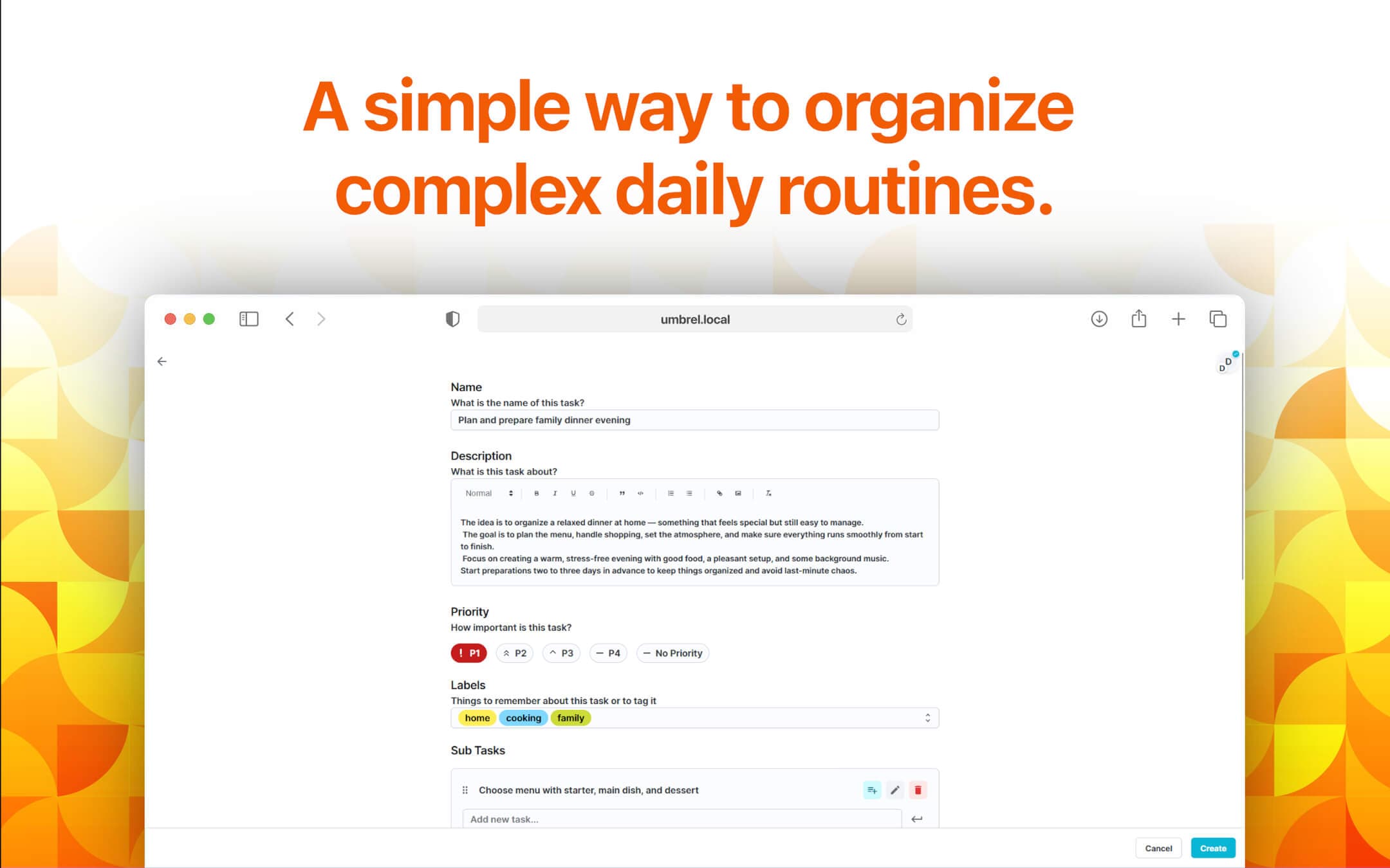 Screenshot 3 of Donetick app on Umbrel App Store