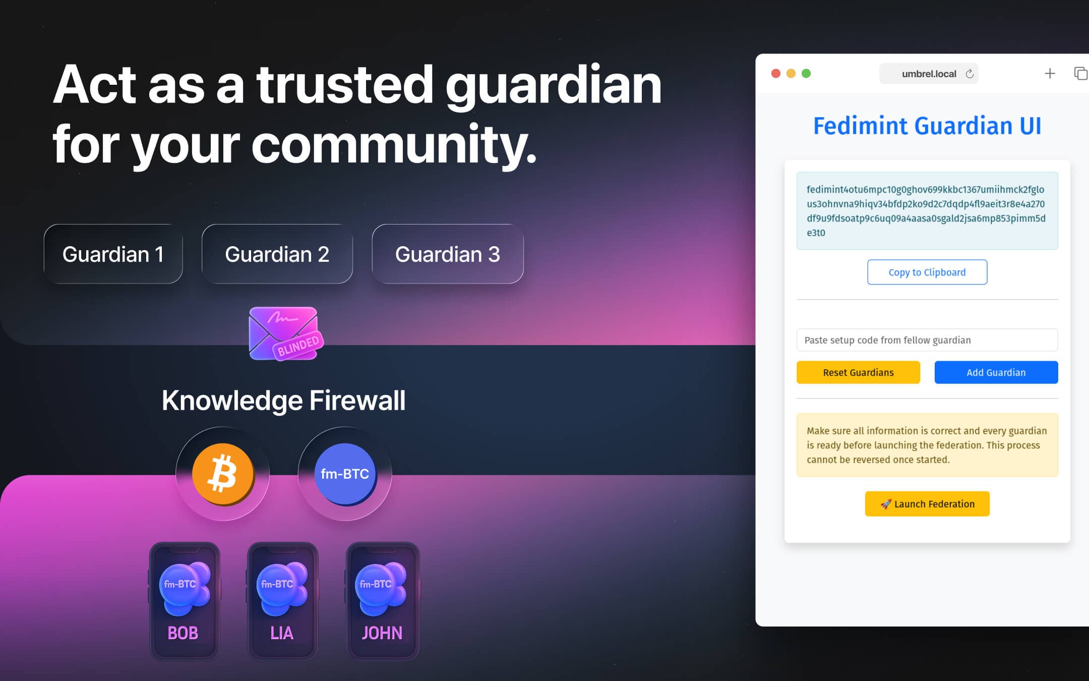 Screenshot 2 of Fedimint app on Umbrel App Store
