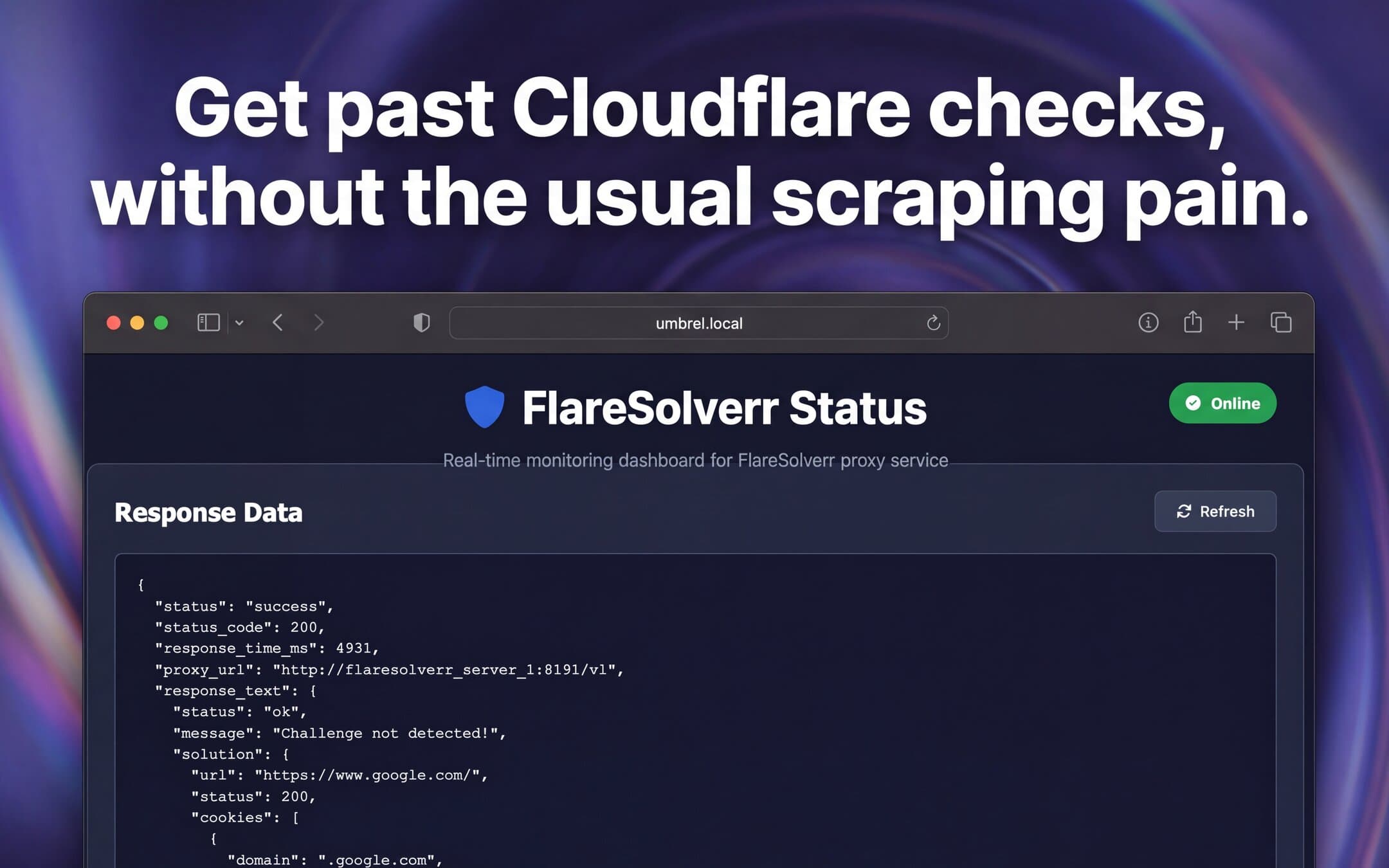 Screenshot 1 of flaresolverr app on Umbrel App Store