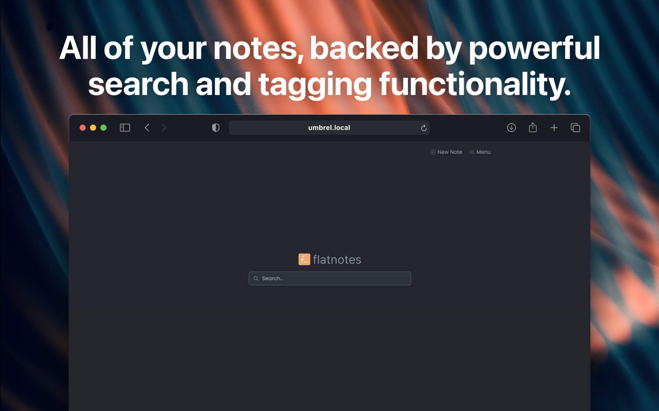 Screenshot 3 of flatnotes app on Umbrel App Store