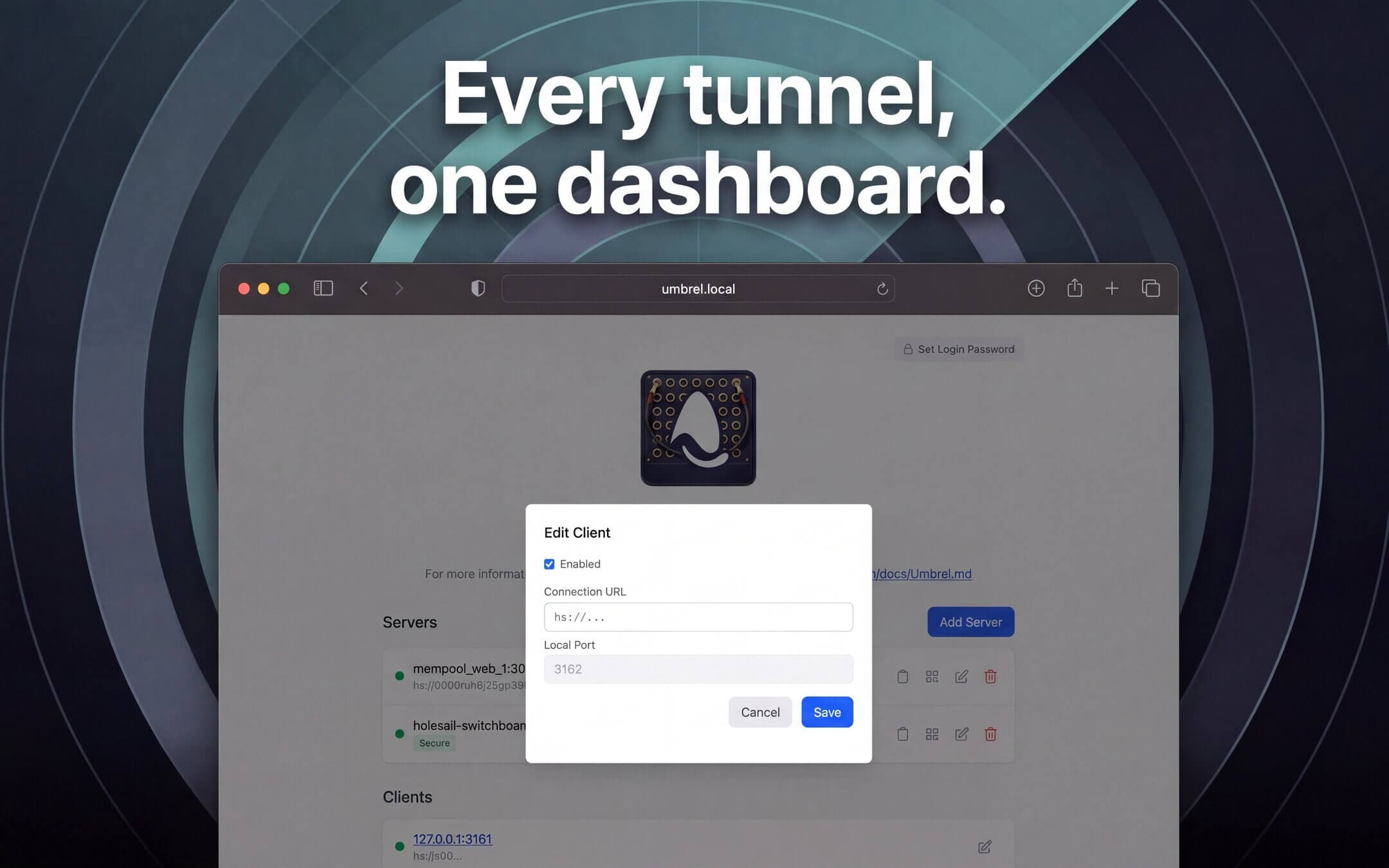 Screenshot 4 of Holesail Switchboard app on Umbrel App Store