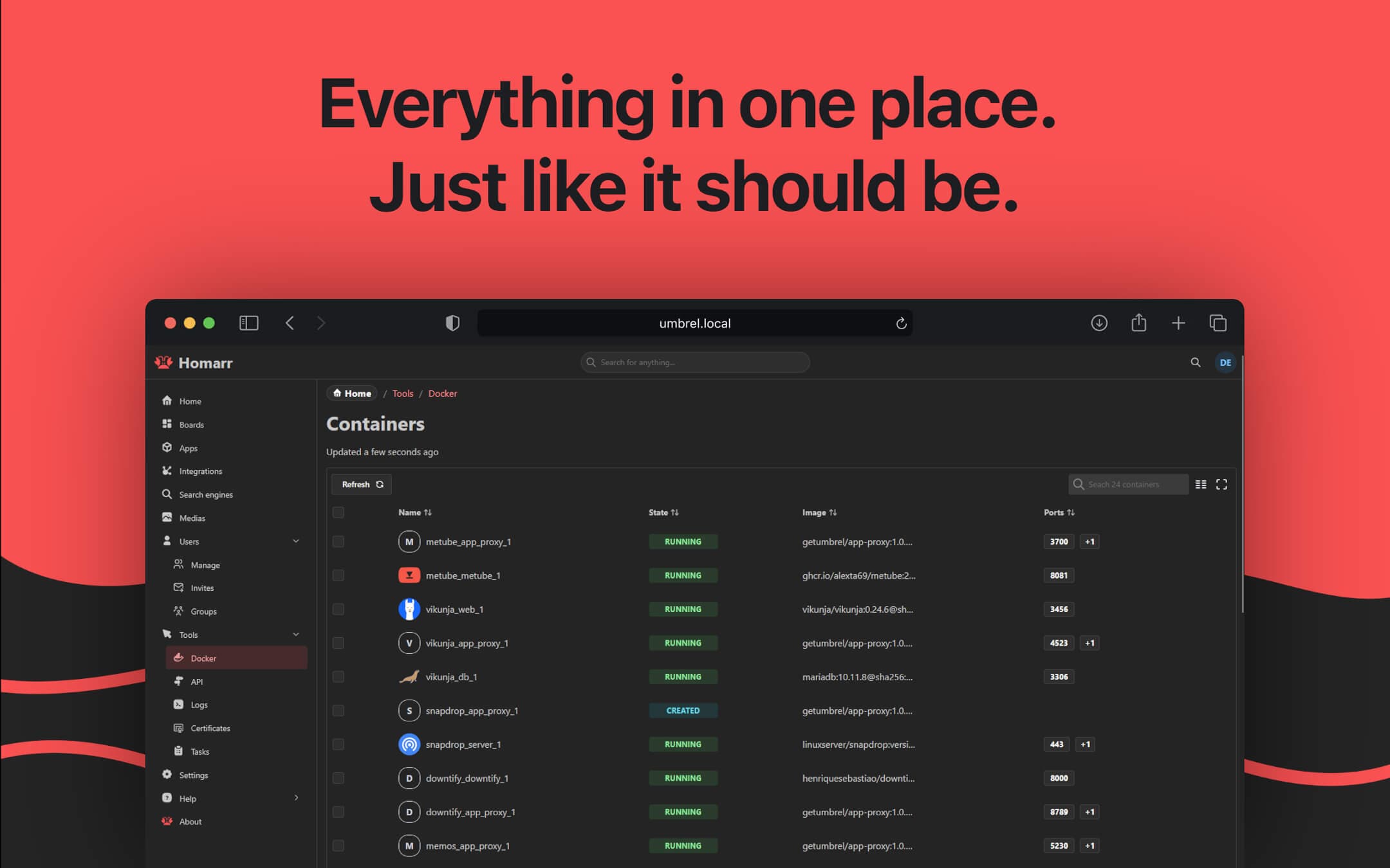 Screenshot 3 of Homarr app on Umbrel App Store