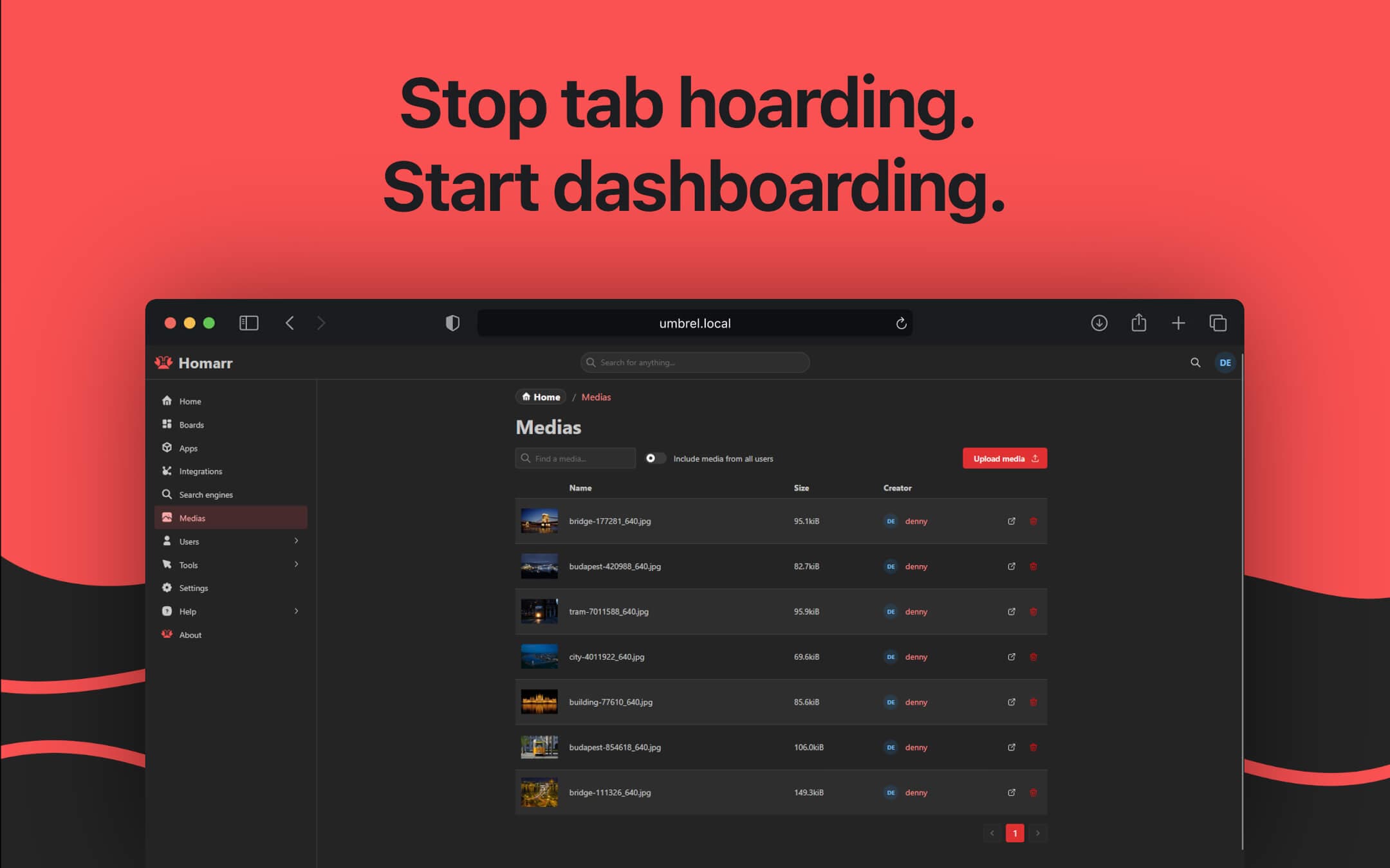 Screenshot 4 of Homarr app on Umbrel App Store