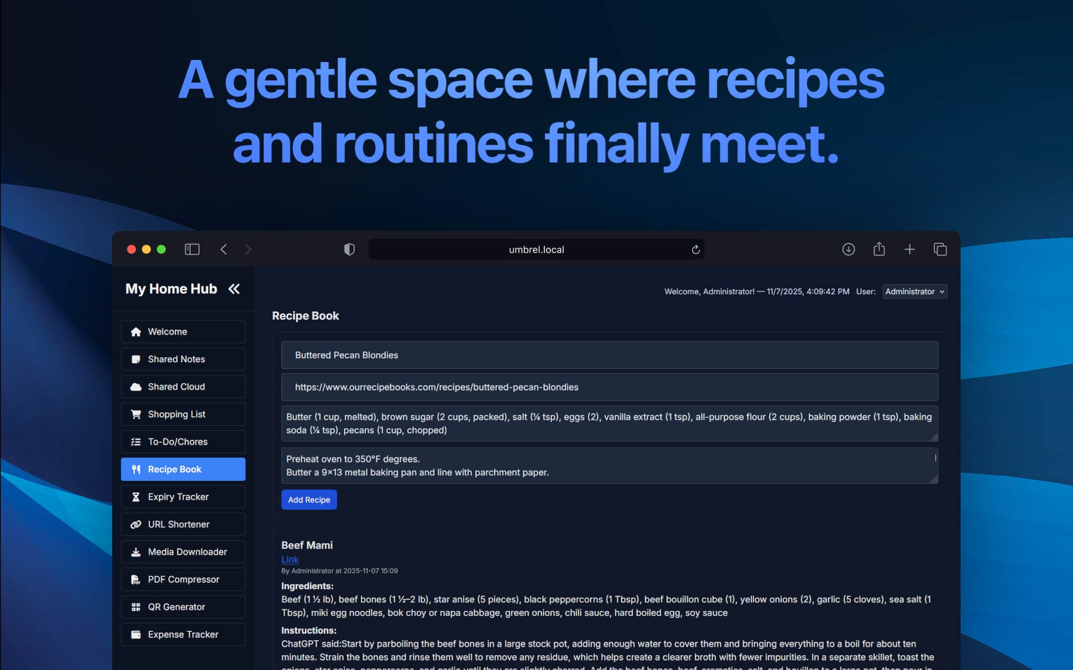 Screenshot 3 of HomeHub app on Umbrel App Store