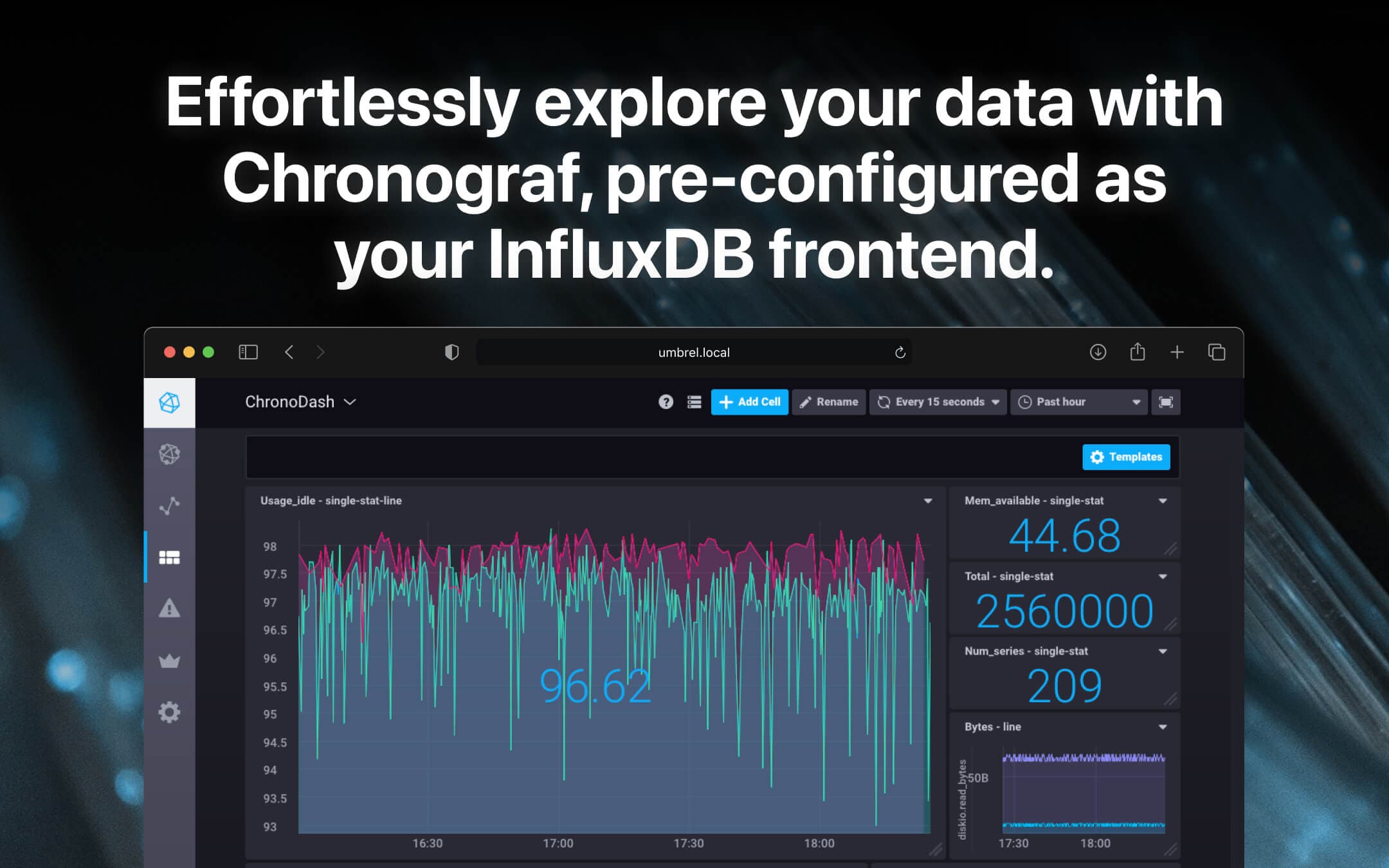 Screenshot 1 of InfluxDB app on Umbrel App Store