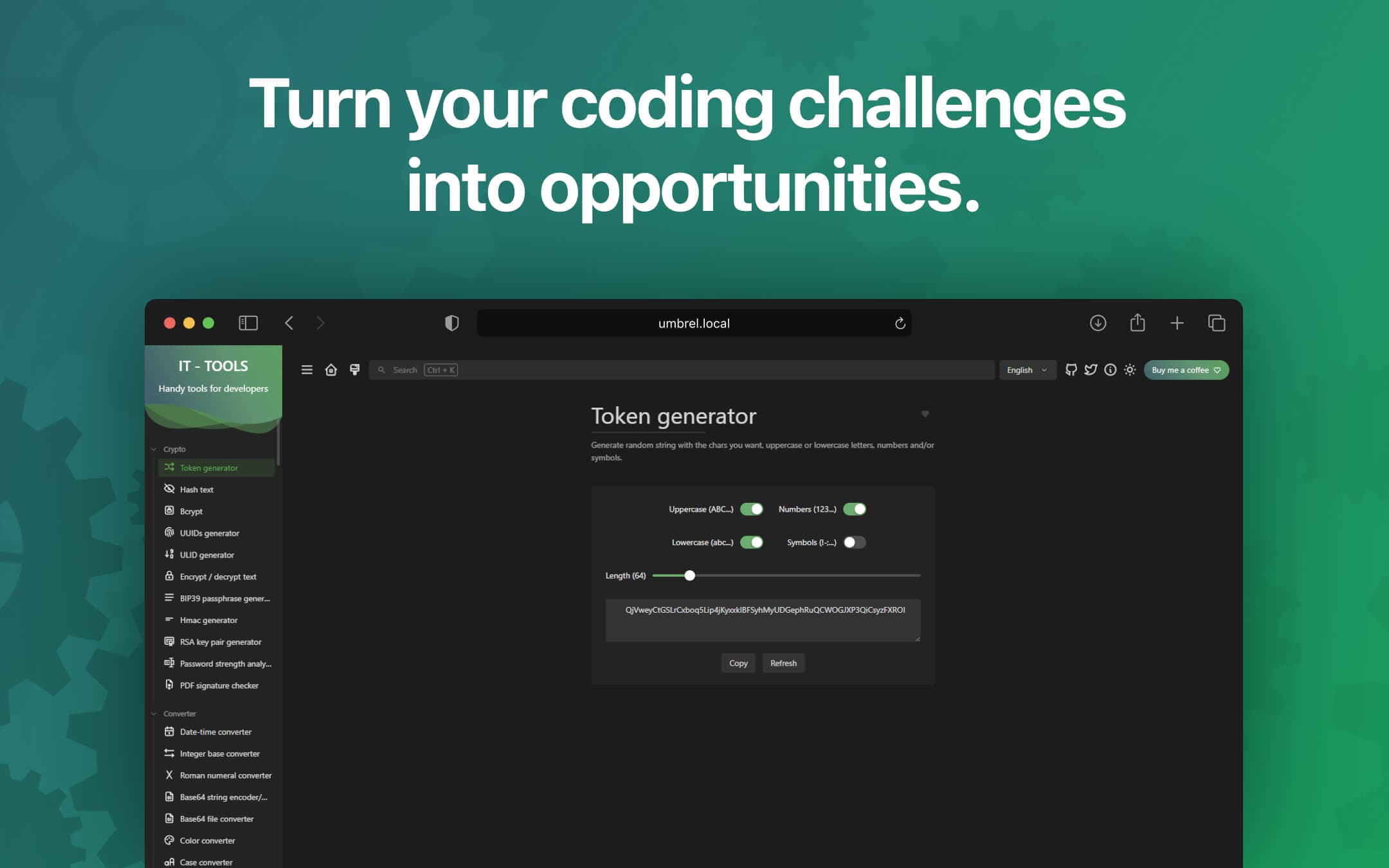 Screenshot 2 of IT-Tools app on Umbrel App Store