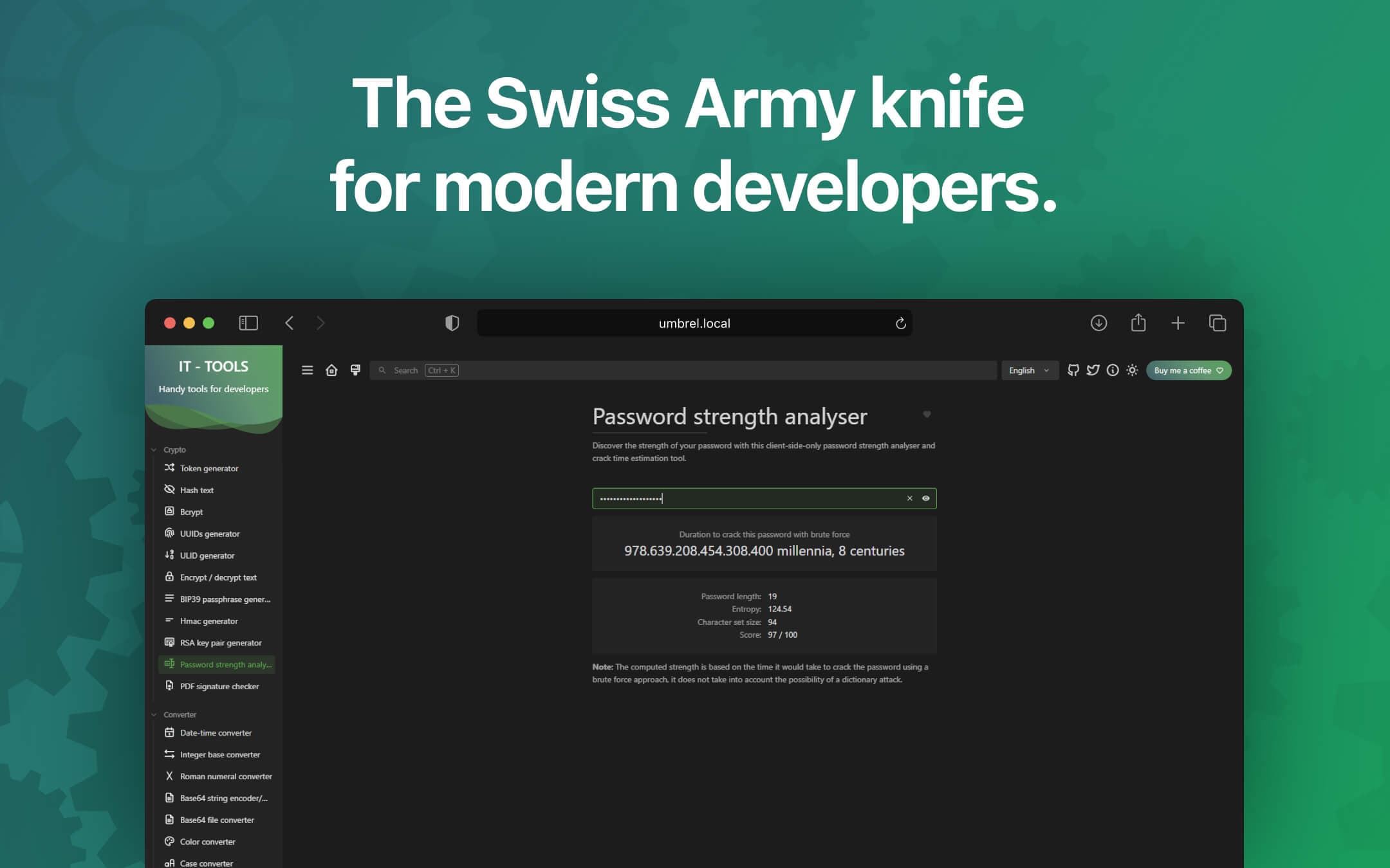 Screenshot 3 of IT-Tools app on Umbrel App Store