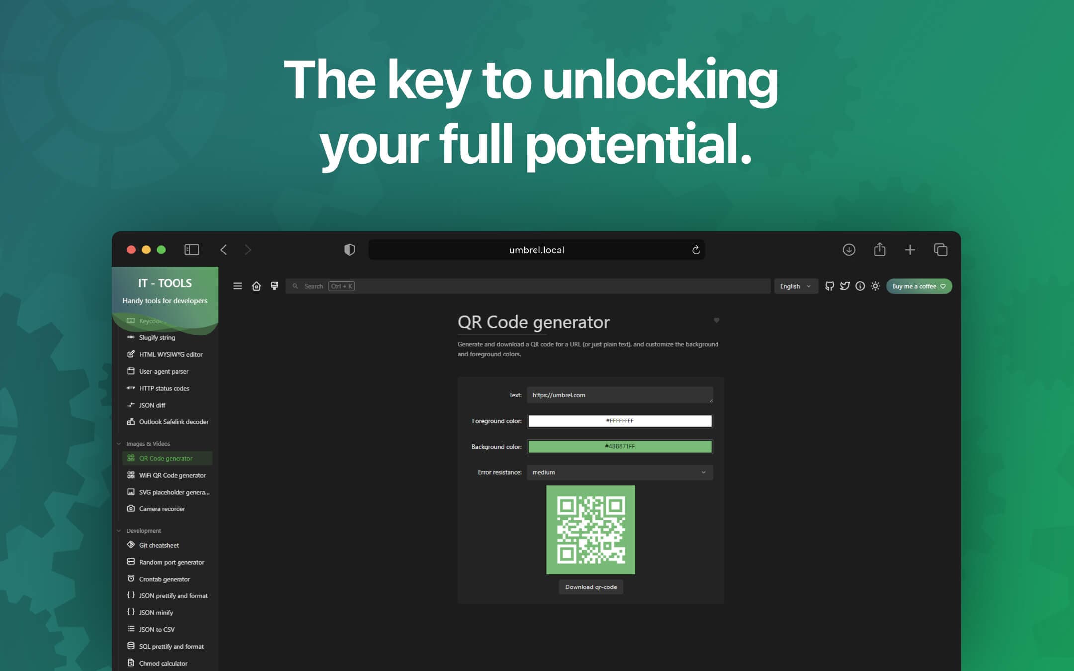 Screenshot 4 of IT-Tools app on Umbrel App Store