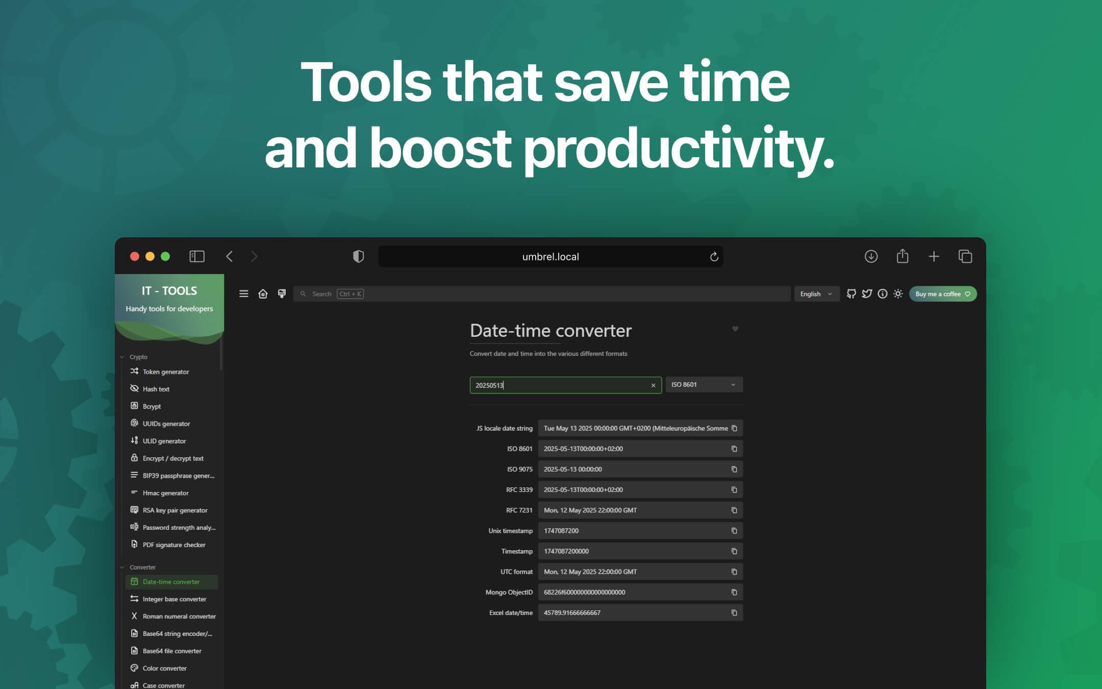 Screenshot 6 of IT-Tools app on Umbrel App Store