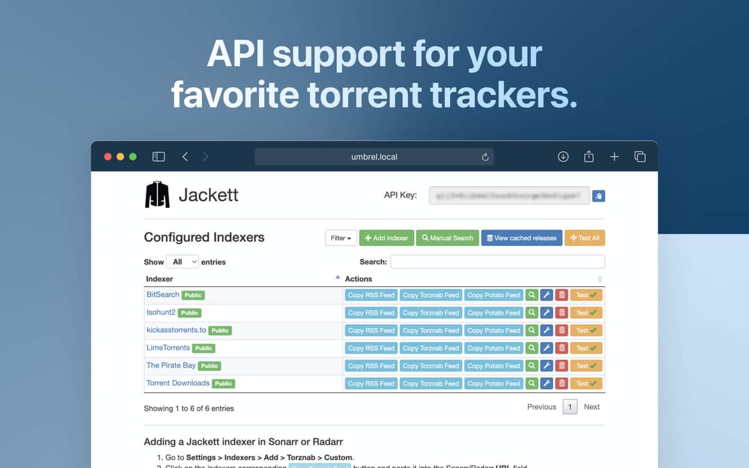 Jackett | Umbrel App Store