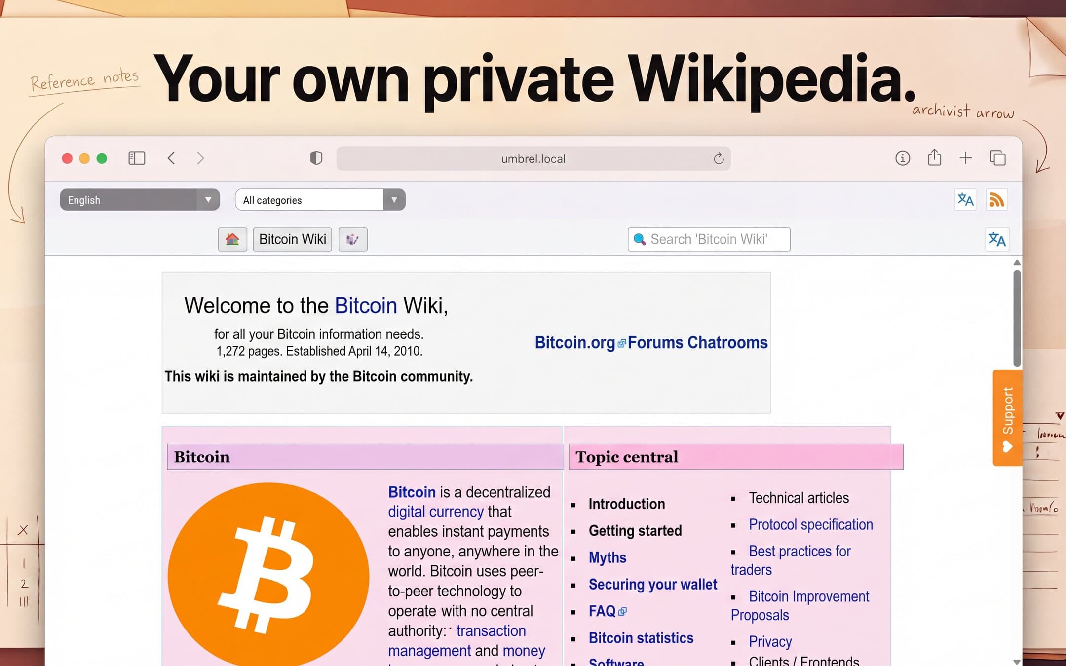 Screenshot 2 of Kiwix app on Umbrel App Store