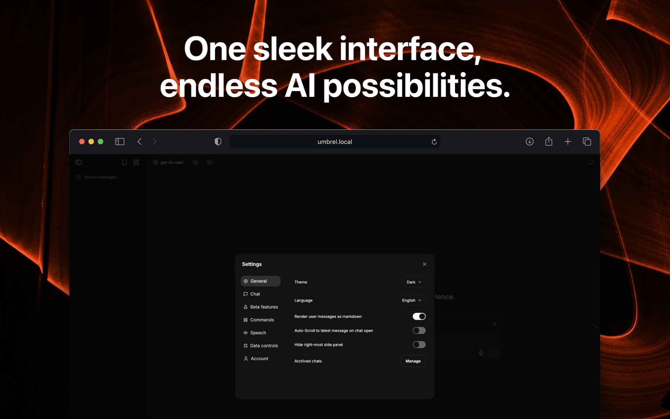 Screenshot 3 of LibreChat app on Umbrel App Store