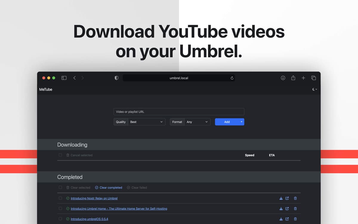 MeTube | Umbrel App Store