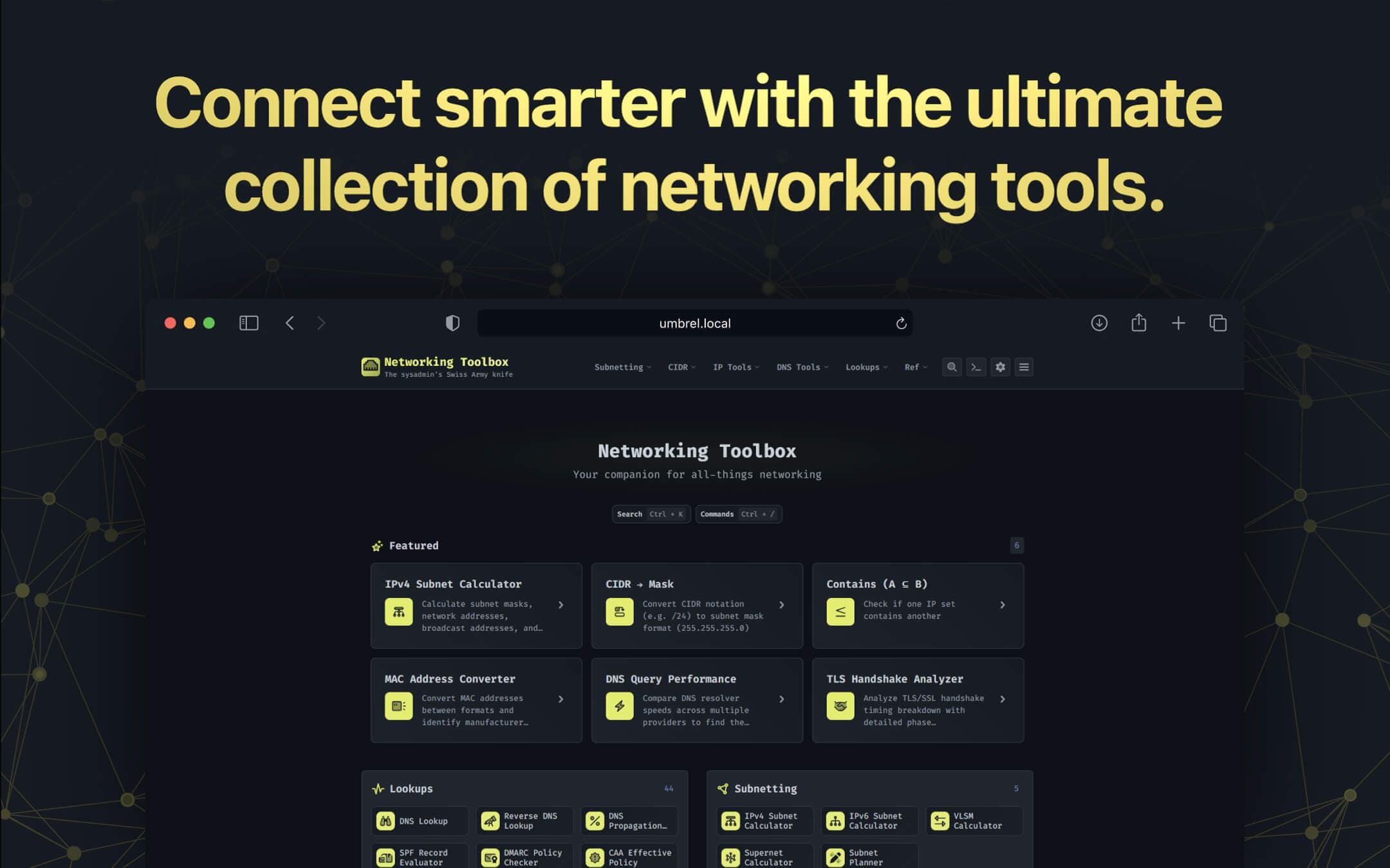 Screenshot 2 of Networking Toolbox app on Umbrel App Store