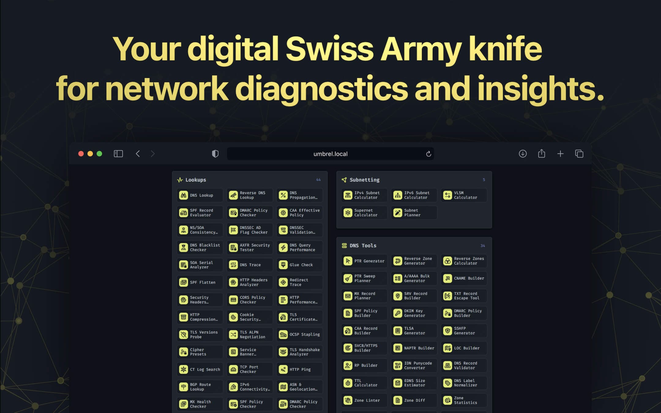 Screenshot 3 of Networking Toolbox app on Umbrel App Store