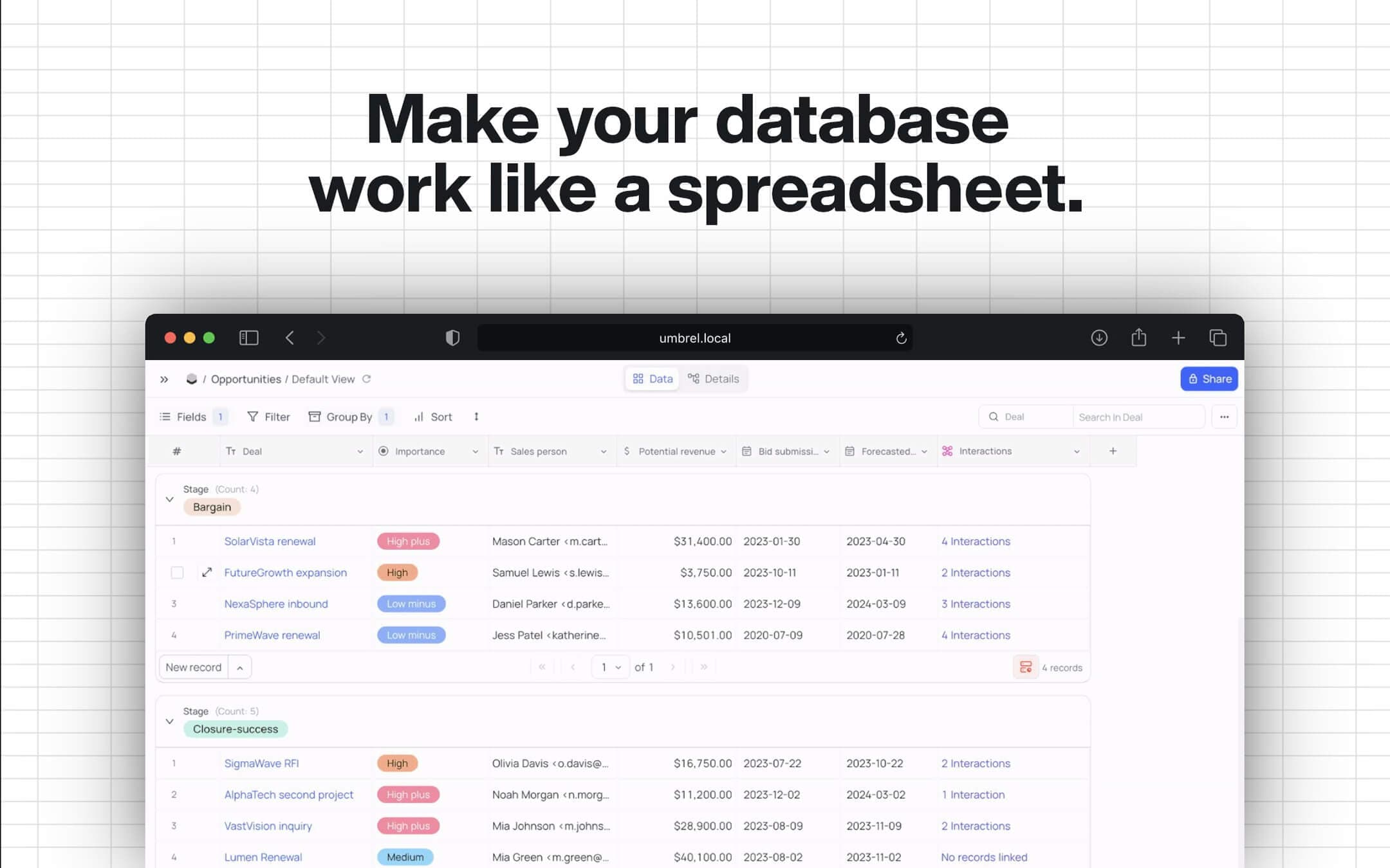 Screenshot 2 of NocoDB app on Umbrel App Store