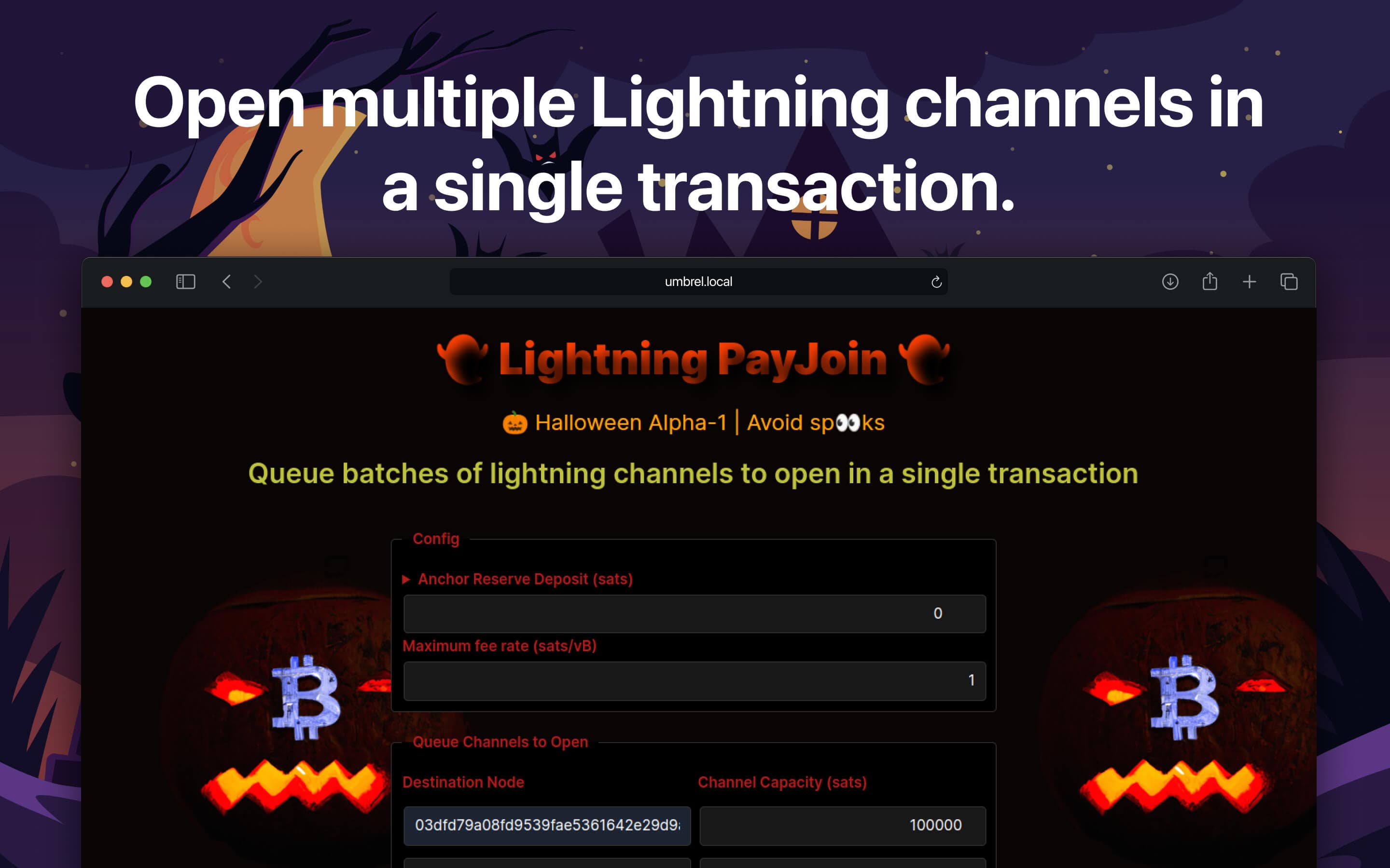 Screenshot 1 of nolooking app on Umbrel App Store