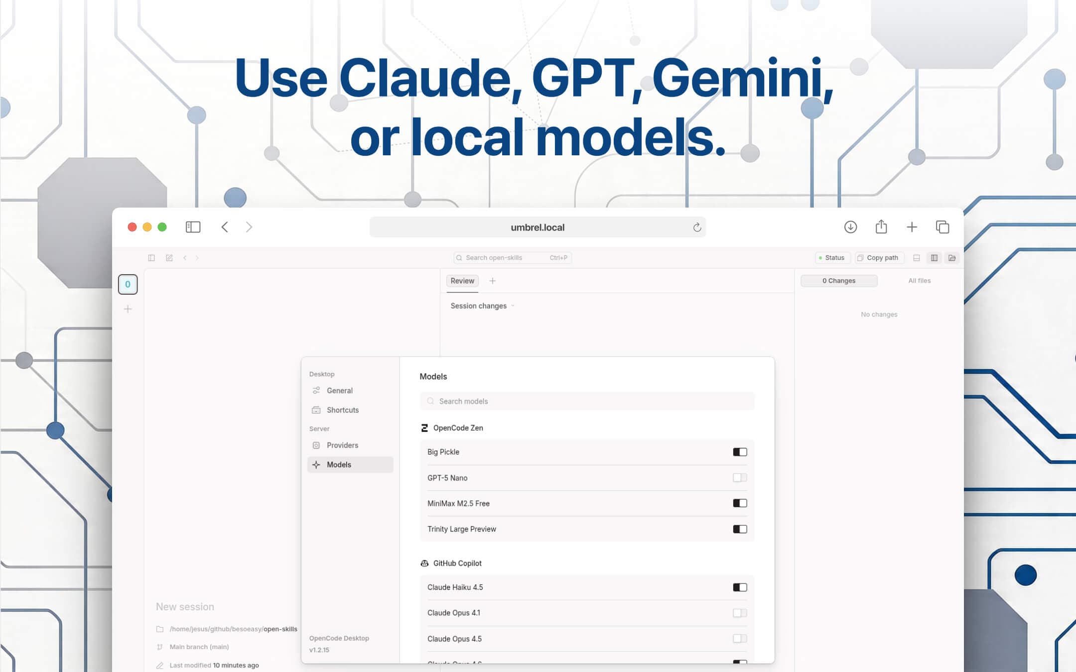 Screenshot 2 of OpenCode app on Umbrel App Store