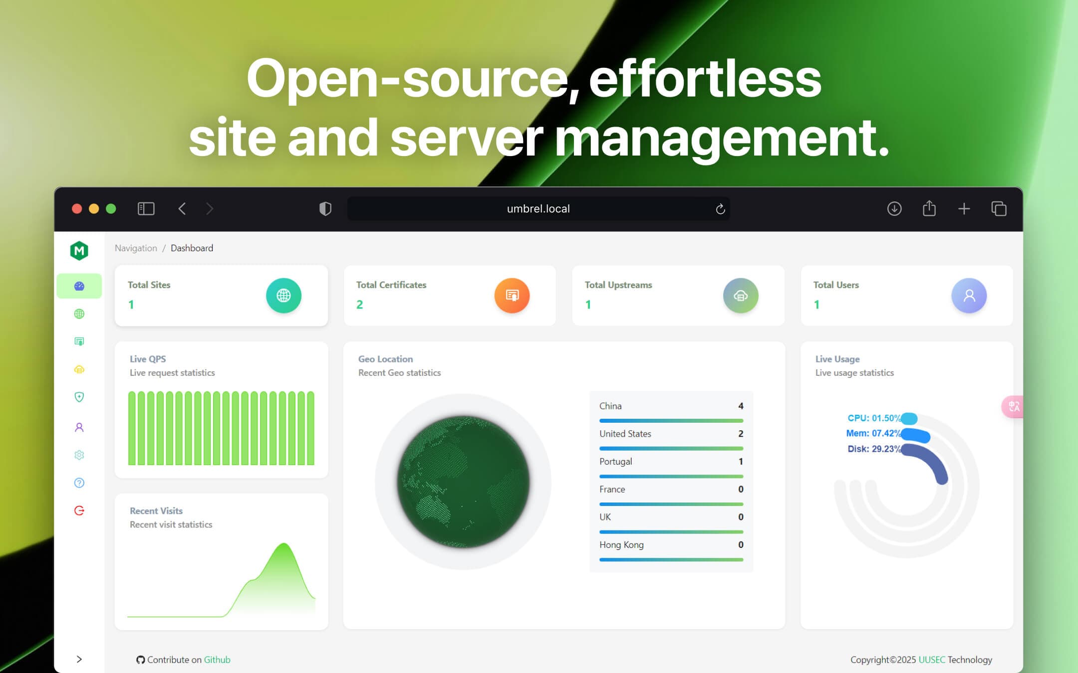 Screenshot 1 of OpenResty Manager app on Umbrel App Store