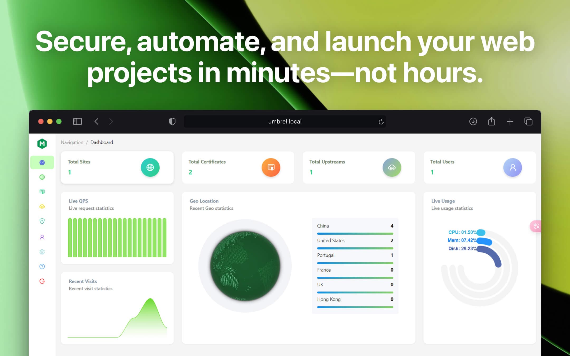 Screenshot 3 of OpenResty Manager app on Umbrel App Store