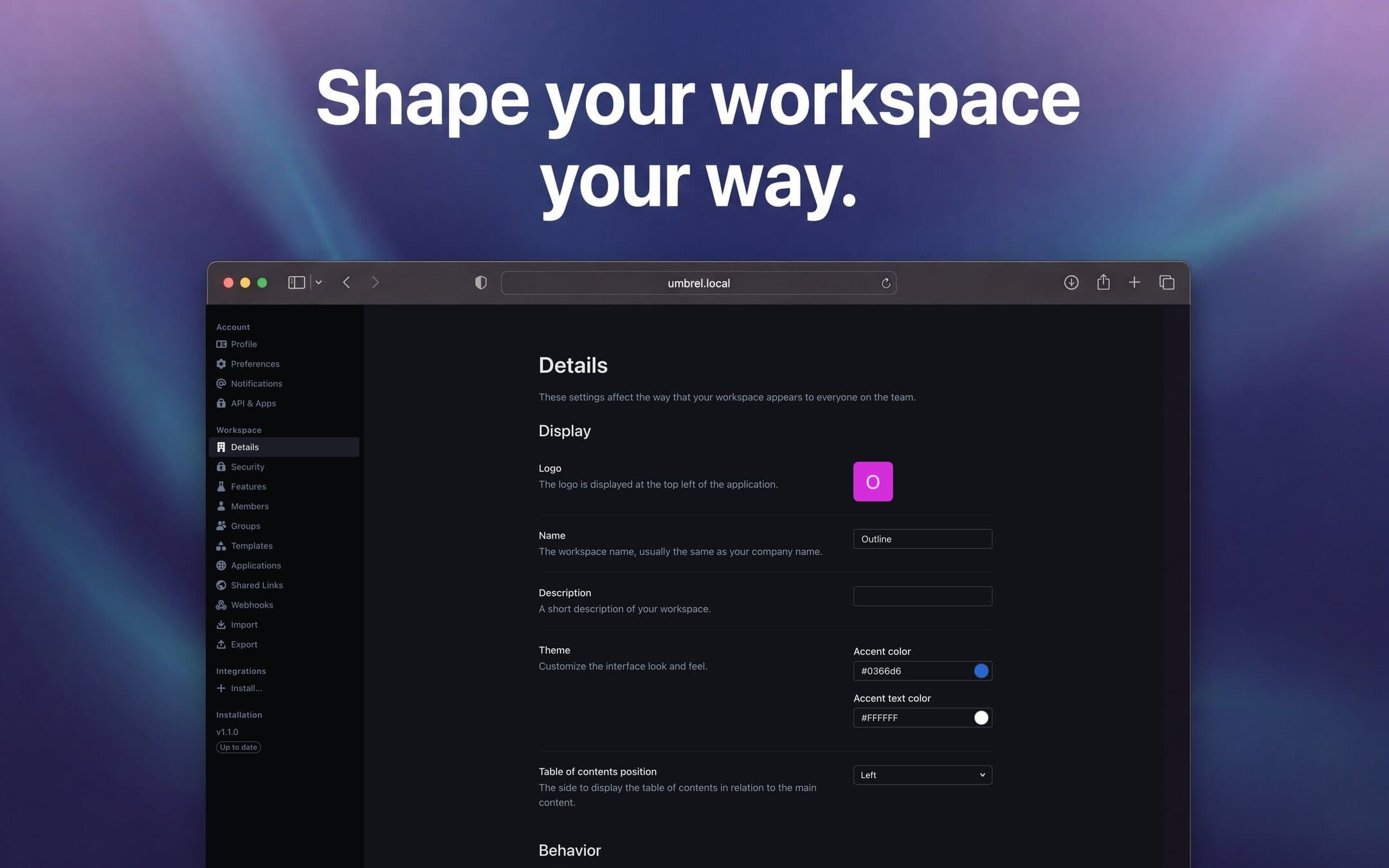 Screenshot 4 of Outline app on Umbrel App Store