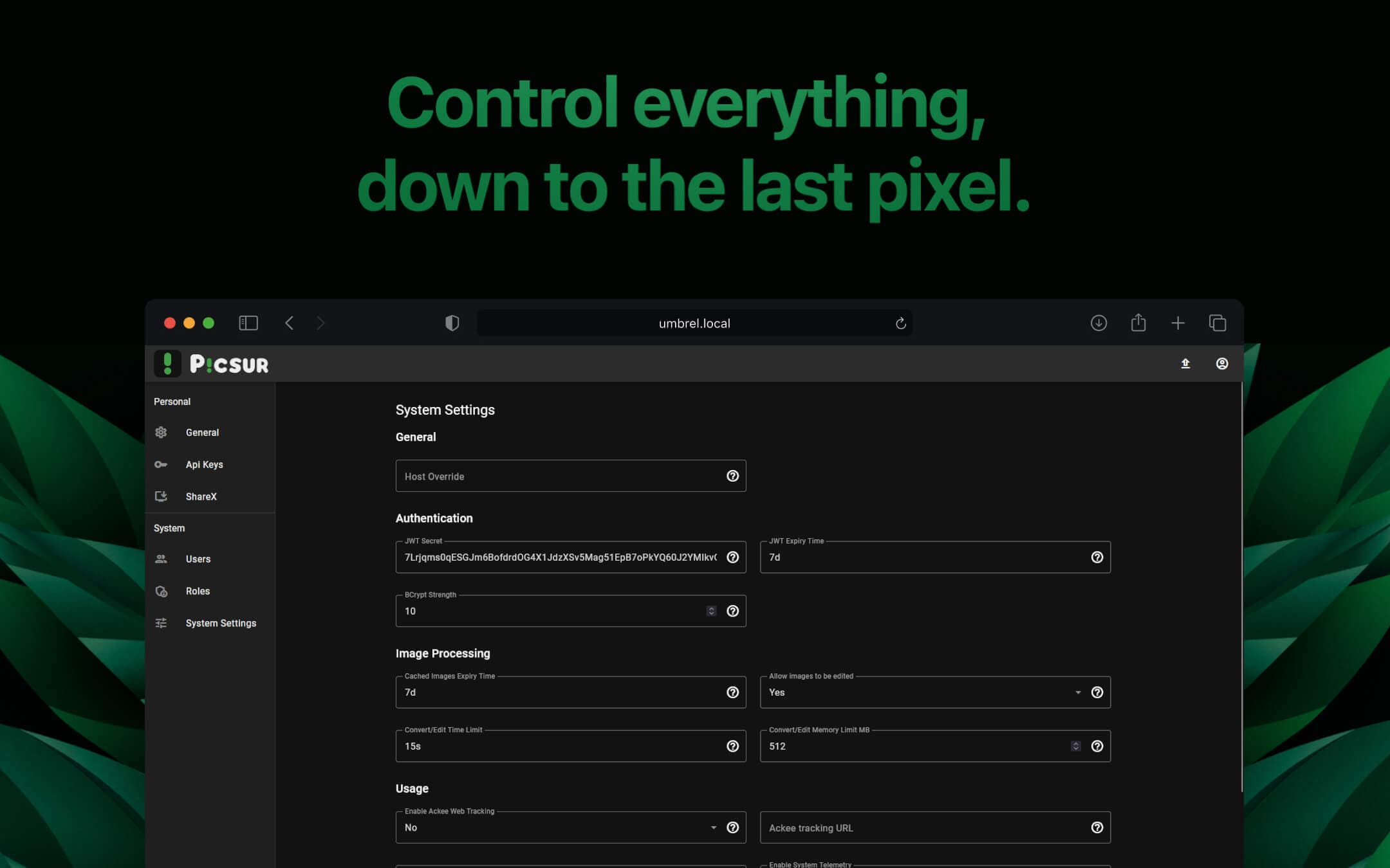 Screenshot 5 of Picsur app on Umbrel App Store