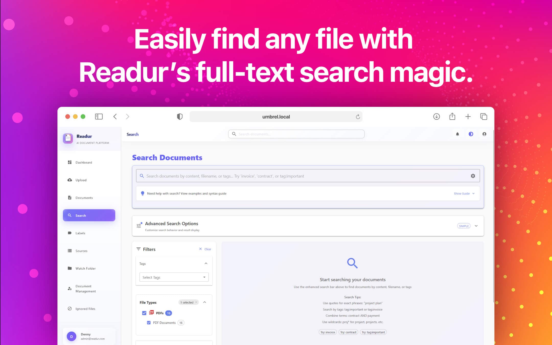 Screenshot 4 of Readur app on Umbrel App Store