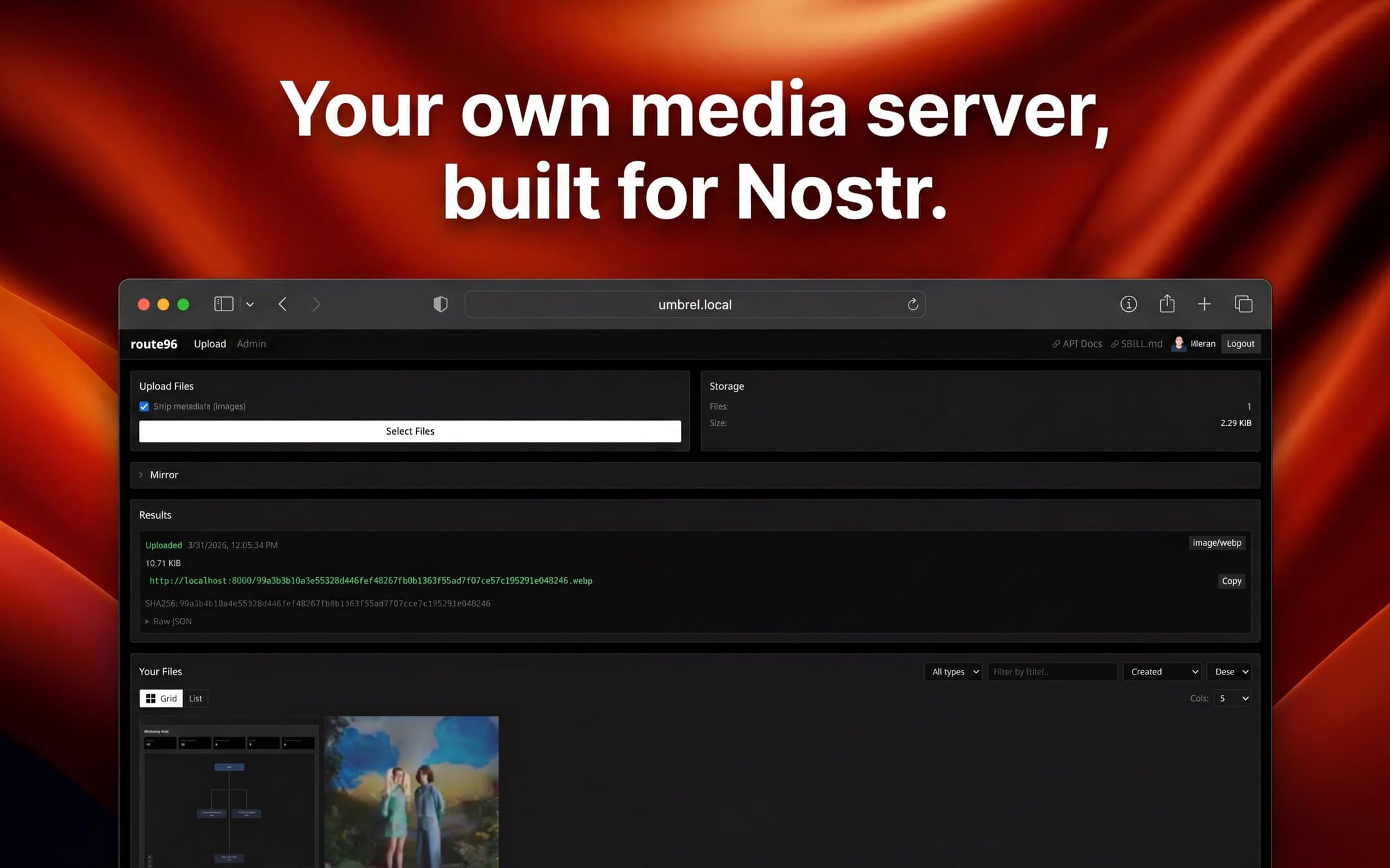 Screenshot 1 of Route96 app on Umbrel App Store