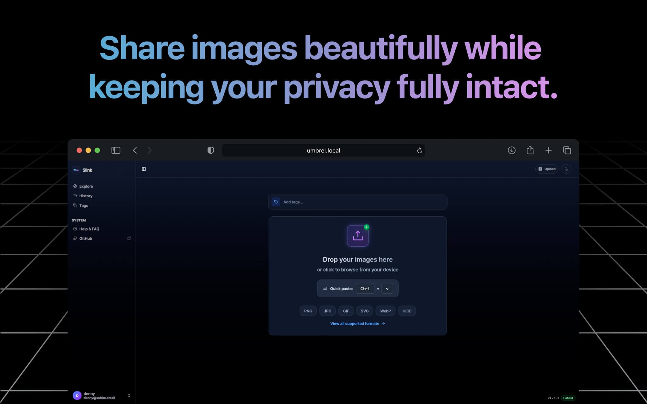 Screenshot 1 of Slink app on Umbrel App Store