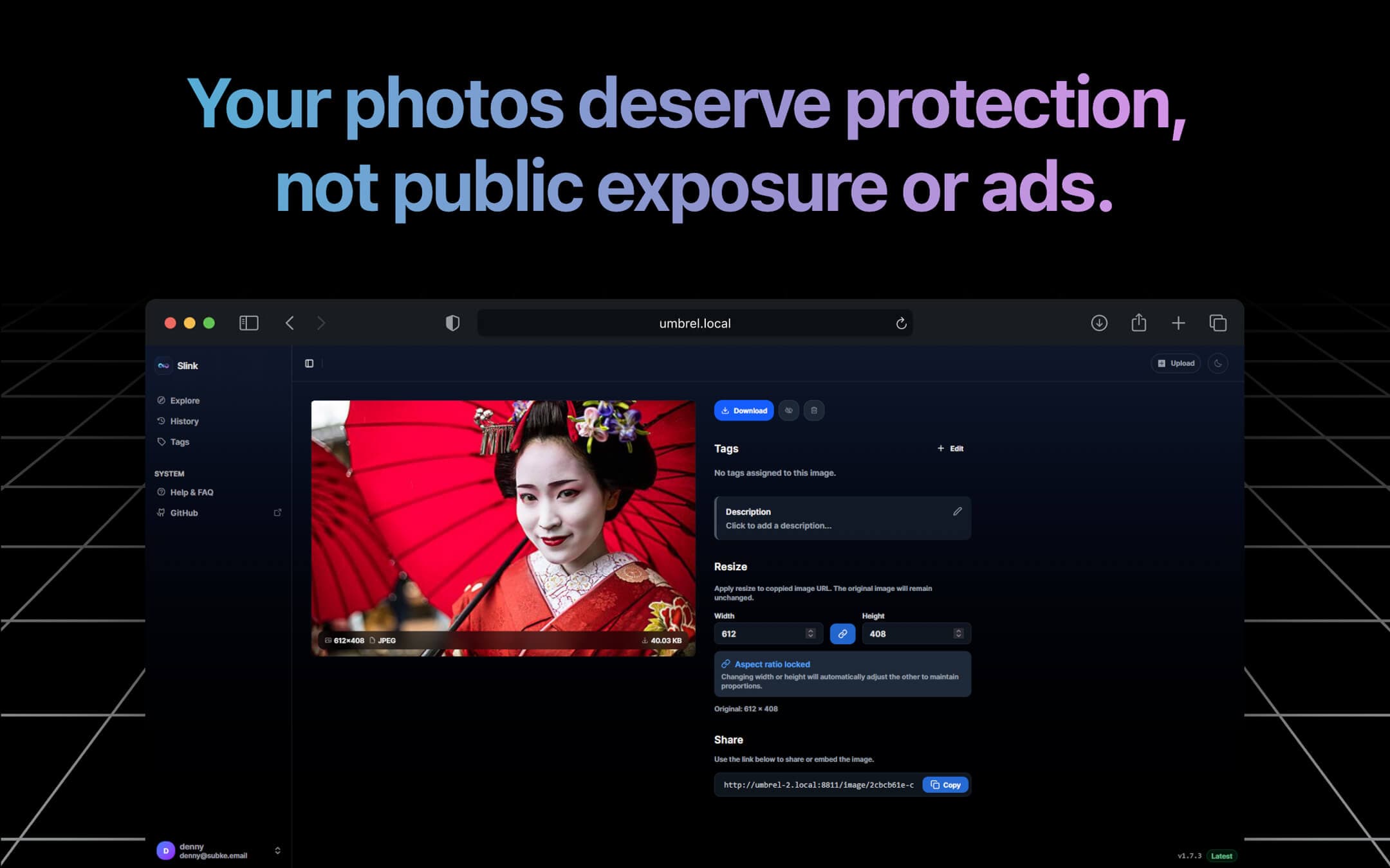 Screenshot 2 of Slink app on Umbrel App Store
