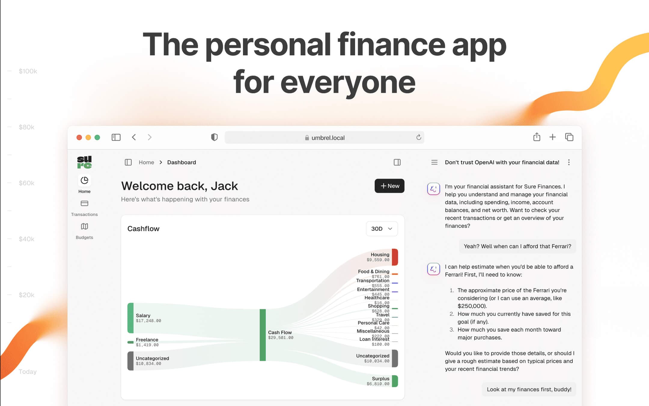 Screenshot 1 of Sure app on Umbrel App Store