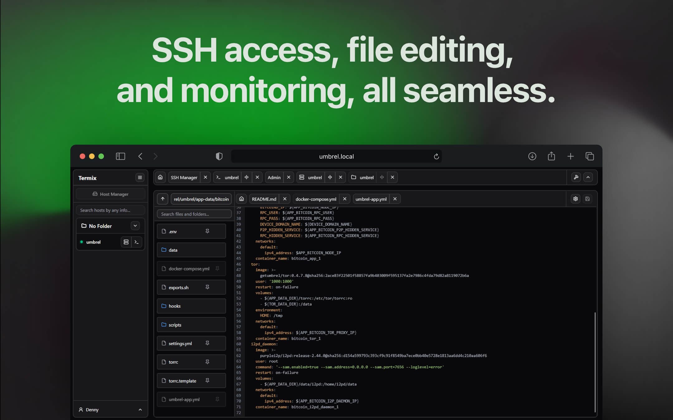 Screenshot 3 of Termix app on Umbrel App Store
