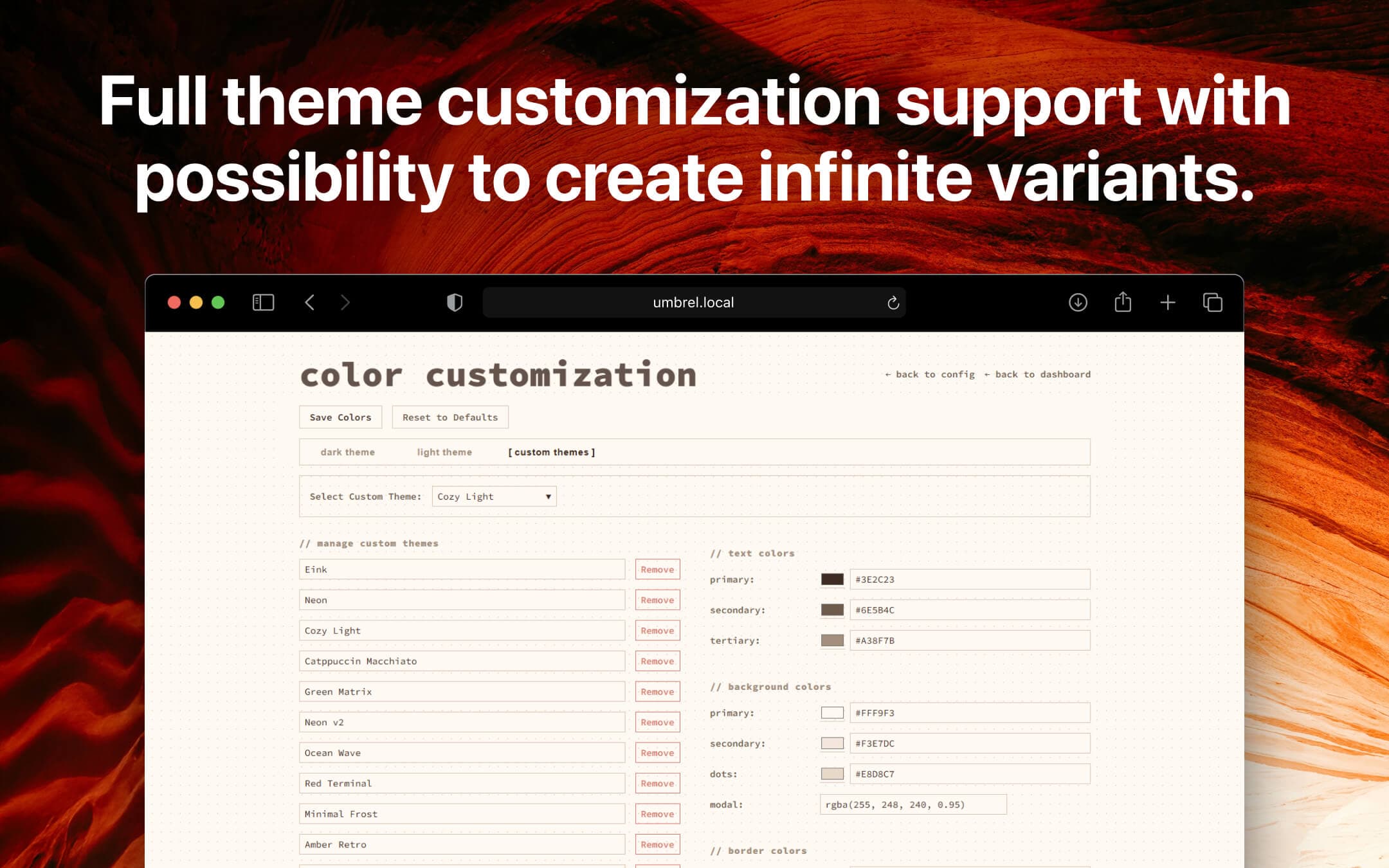 Screenshot 4 of ThinkDashboard app on Umbrel App Store