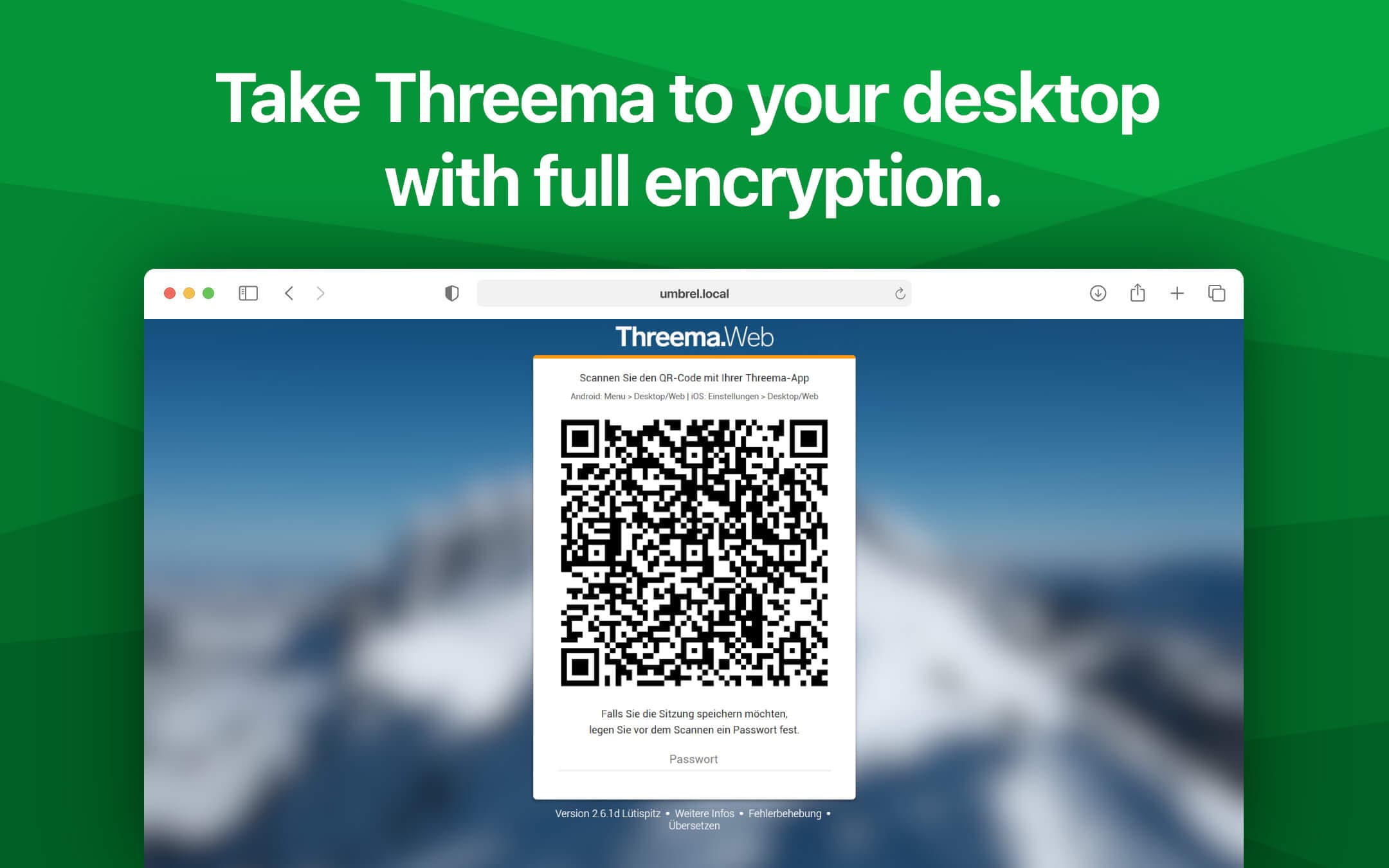 Screenshot 1 of Threema Web app on Umbrel App Store