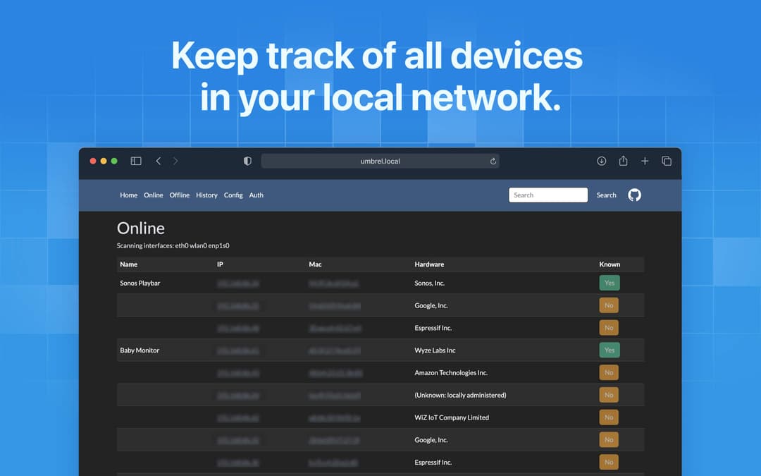 WatchYourLAN | Umbrel App Store