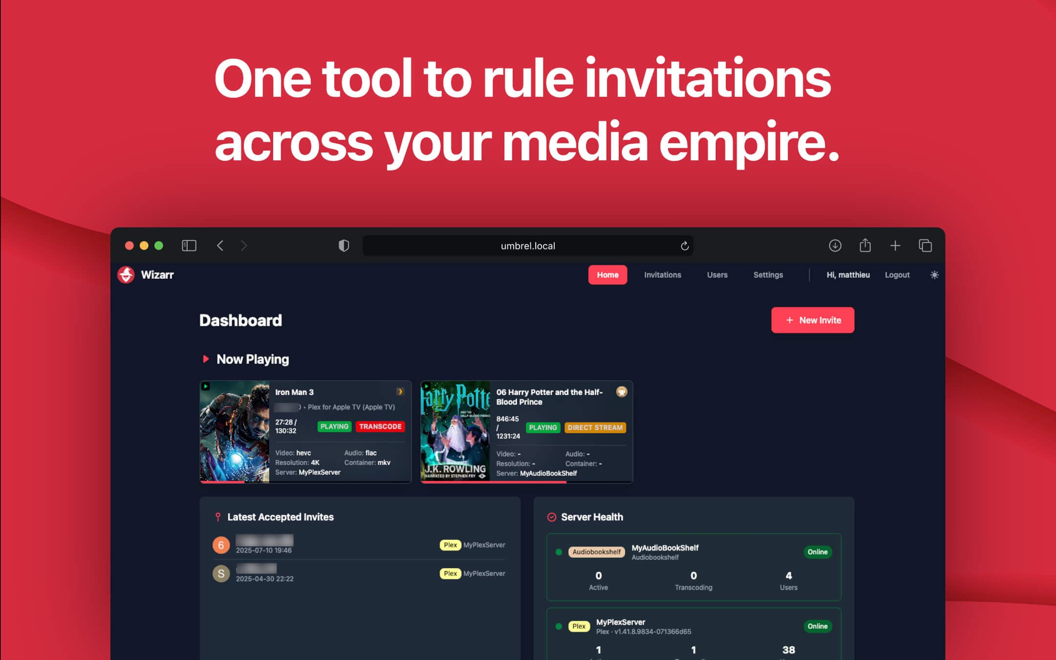 Screenshot 2 of Wizarr app on Umbrel App Store