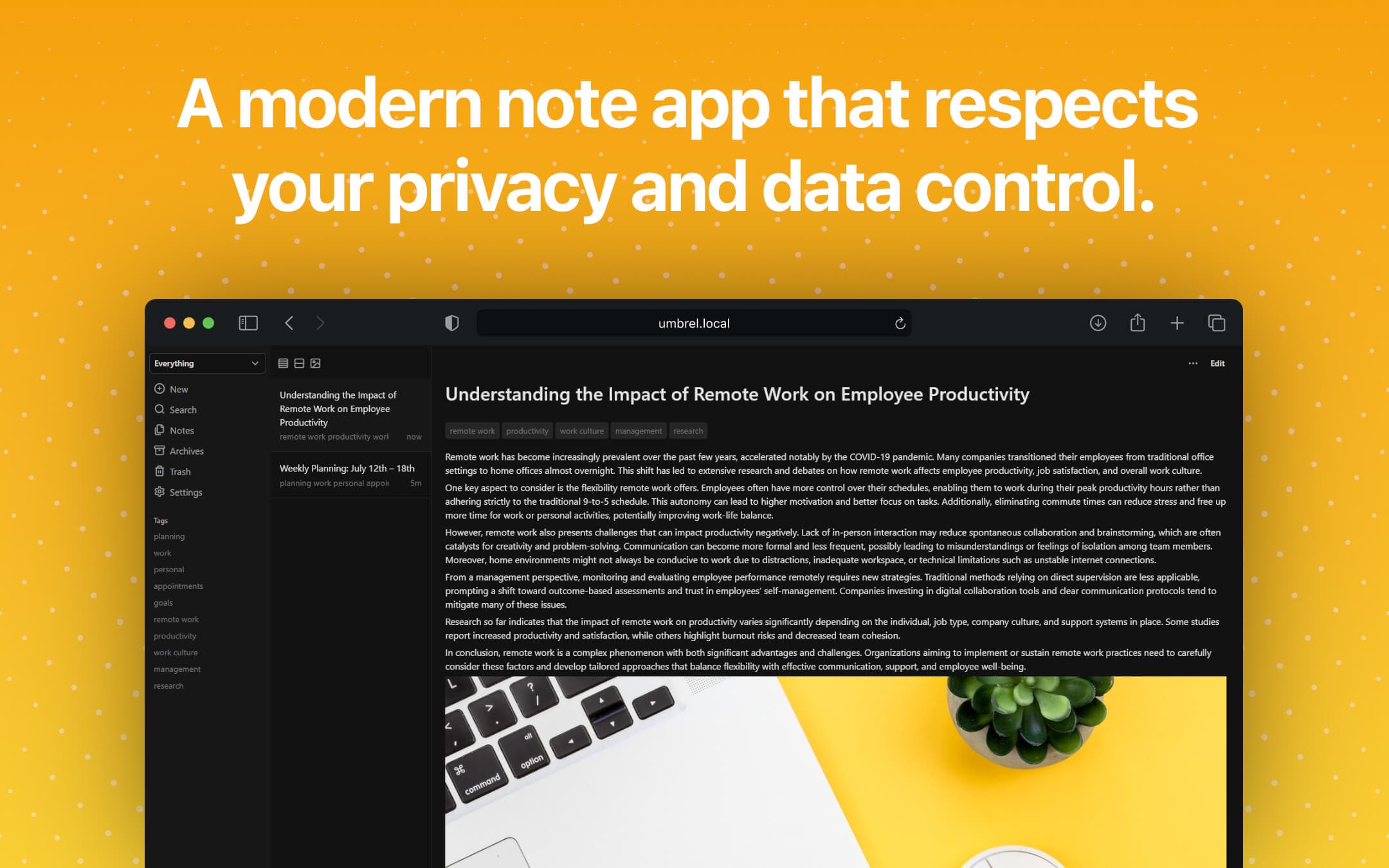 Screenshot 1 of Zen app on Umbrel App Store