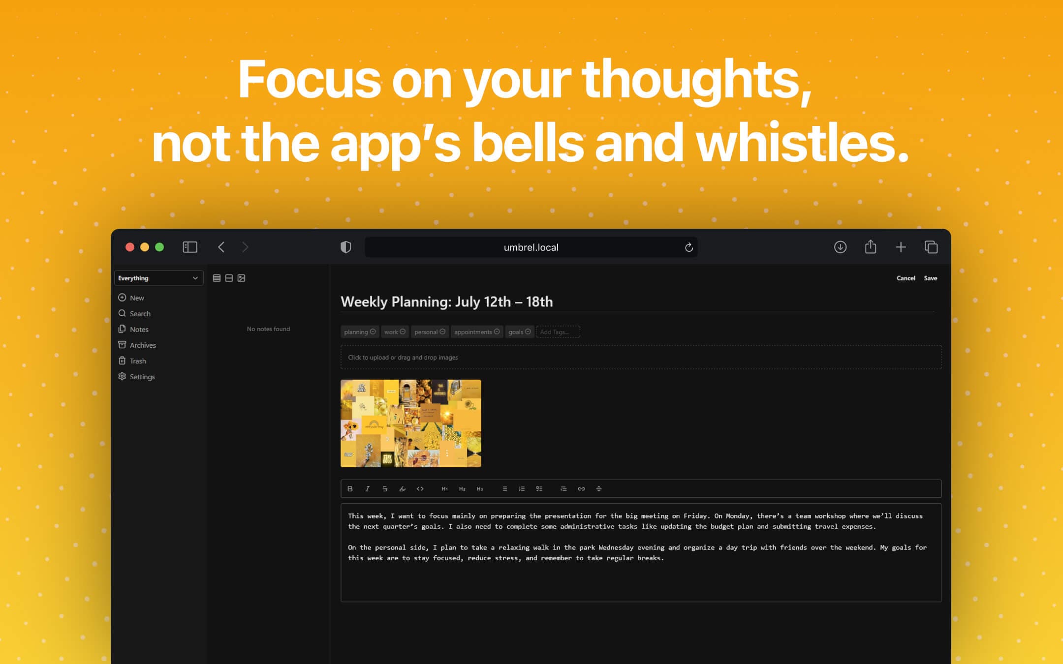 Screenshot 2 of Zen app on Umbrel App Store